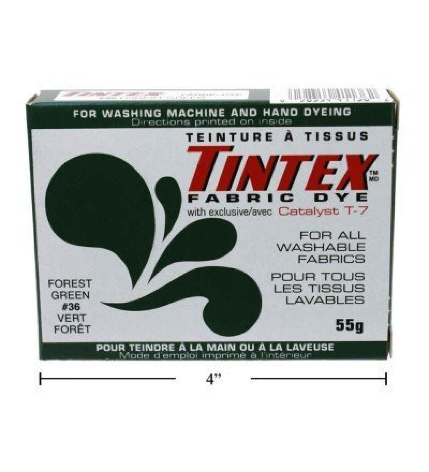 LOT of 1 TINTEX Brand Forest Green Fabric DYE #36 New