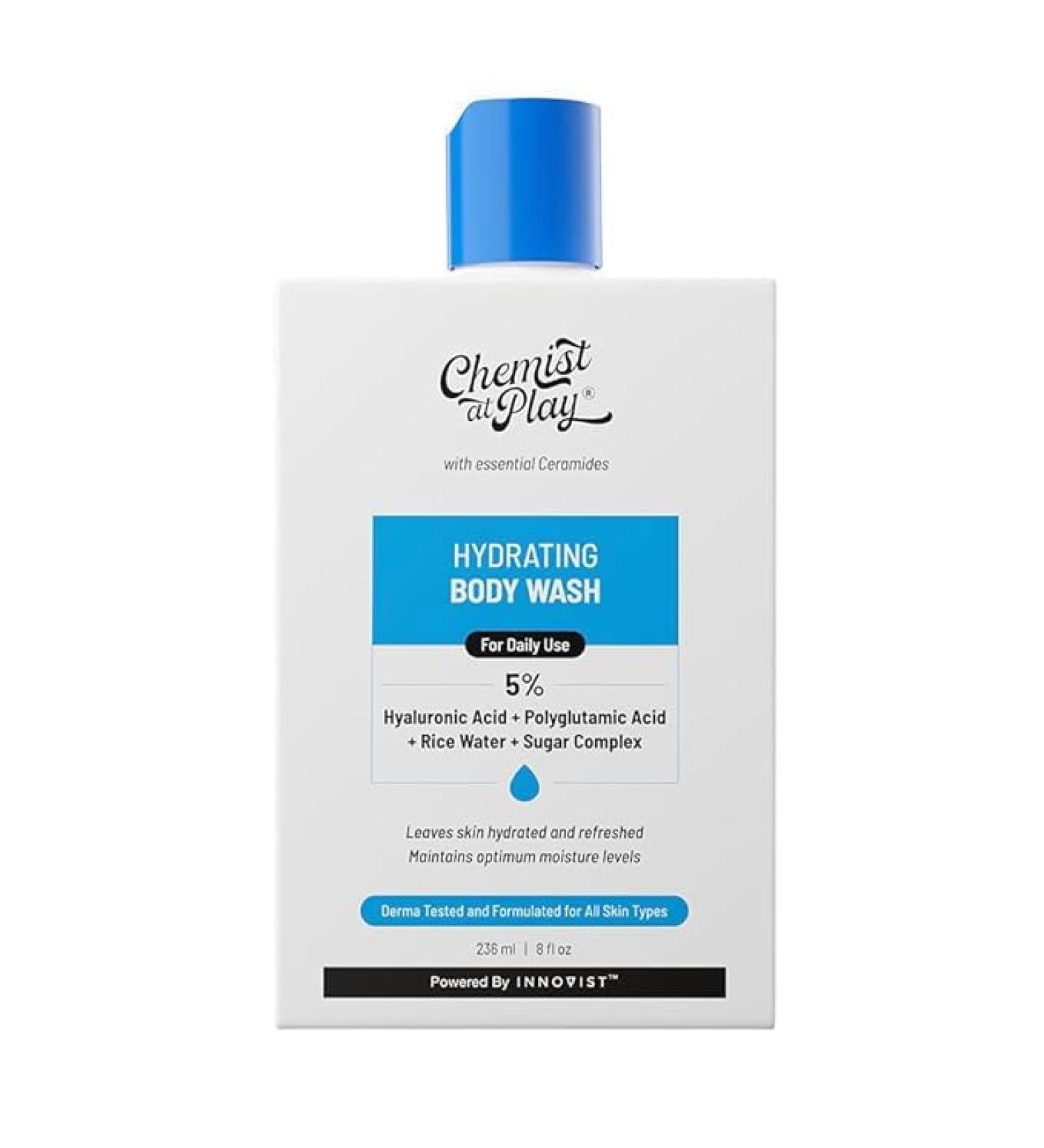 Hydrating Body Wash with 5% Hyaluronic Acid | Intense Hydration & Flake Relief for Dry Skin | Unisex | 236ml - Buy Online on GoSupps.com
