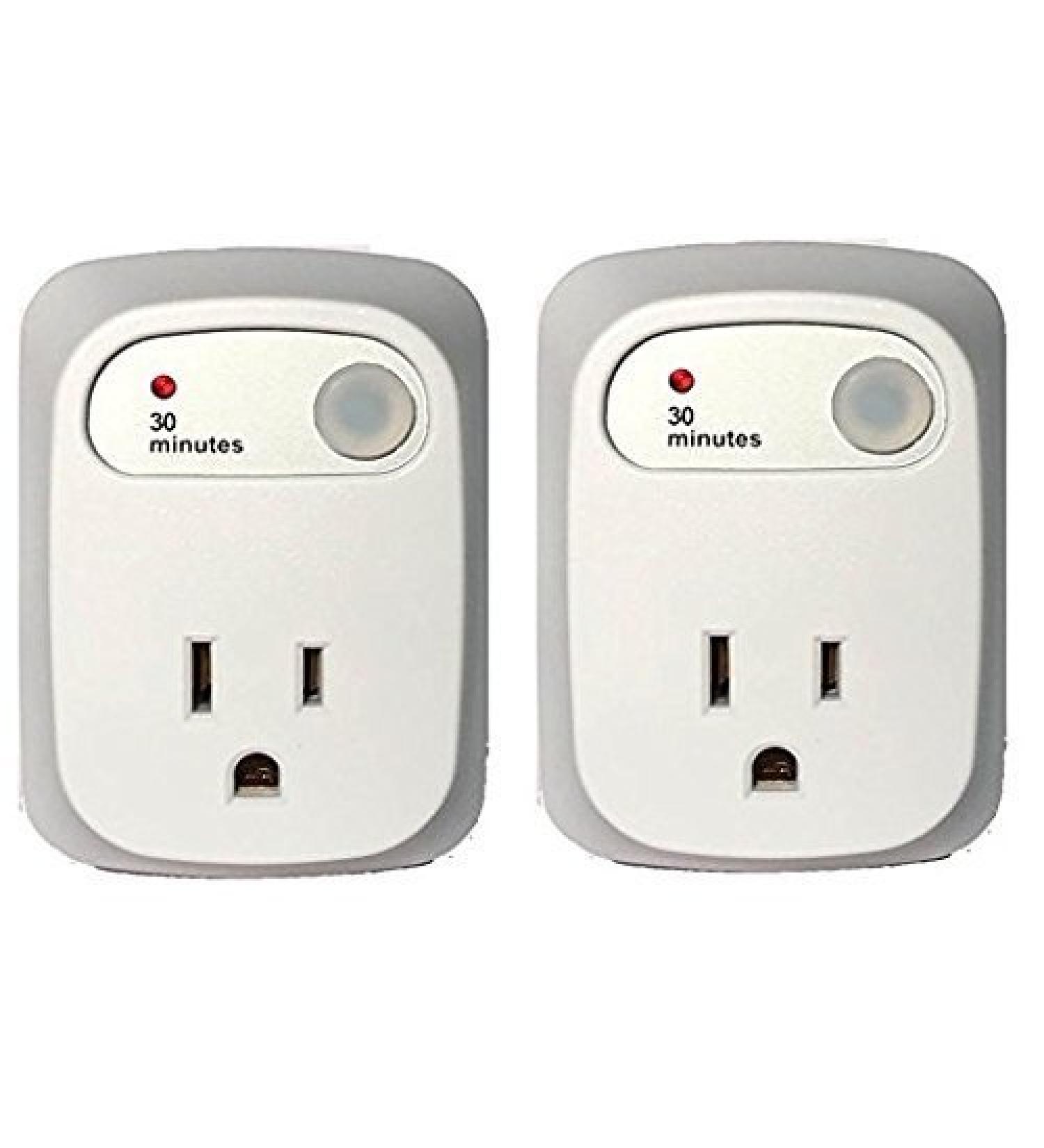 Simple Touch 2 Pack C30004- Single Setting Original Auto Shut-Off Safety Outlet 30 Minute Setting for Curling and Flat Iron Hair Straightener