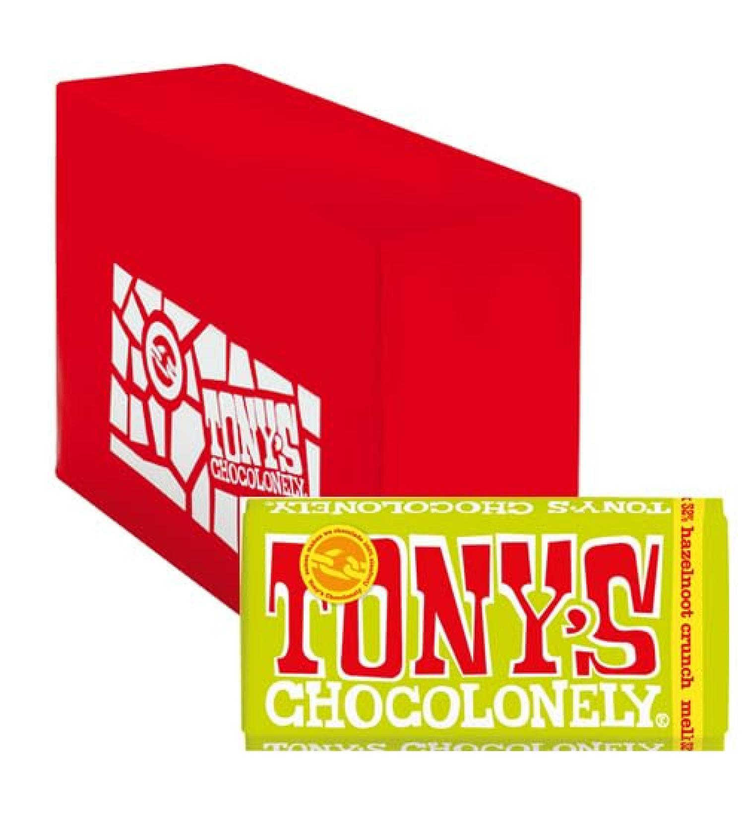 Tony's Chocolonely Tony's Chocolonely Milk Hazelnut Crunch Chocolate 180g | 15 pieces