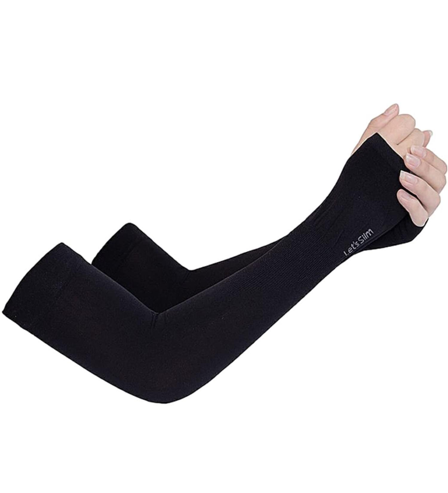 Nilioyul UV Protection Cooling Arm Sleeves Safety Fitness Protector Gradient Men Women Sunscreen Cycling Fishing Volleyball Black - Buy Online on GoSupps.com