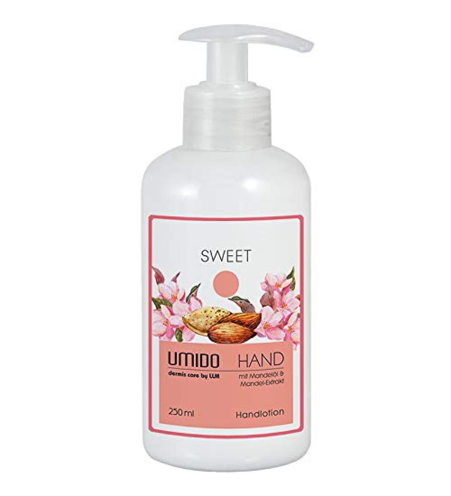 UMIDO Hand Lotion 250ml | Paraben-Free Almond Oil & Extract | Nourishing Hand Cream & Skin Care - Buy Online on GoSupps.com