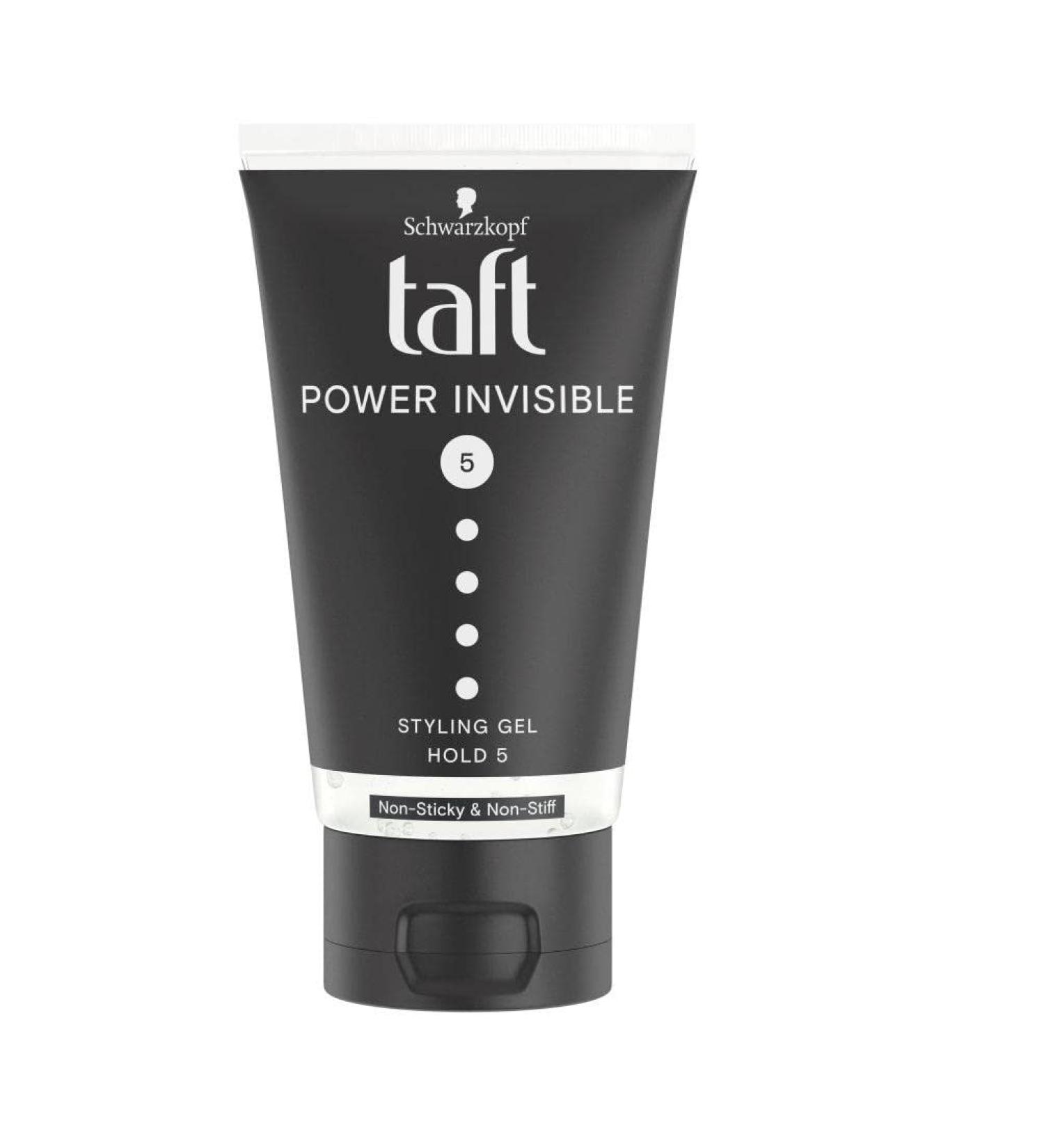 Schwarzkopf Taffeta Gel Power Invisible 5 150 ml Tubes, Pack of 6