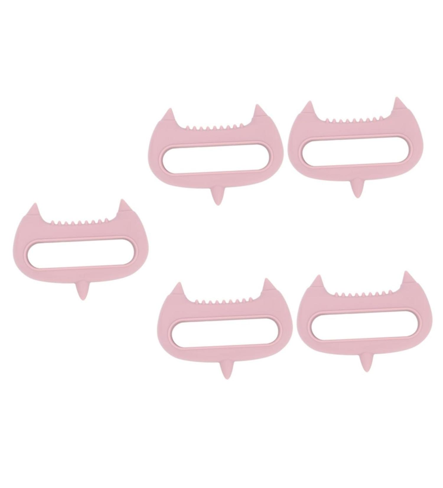 Magiclulu 5-in-1 Acupuncture Hand & Head Massager - Silicone Massage Gear & Scalp Peeling Brush - Pink Neck Scroll Wheel - Buy Online on GoSupps.com