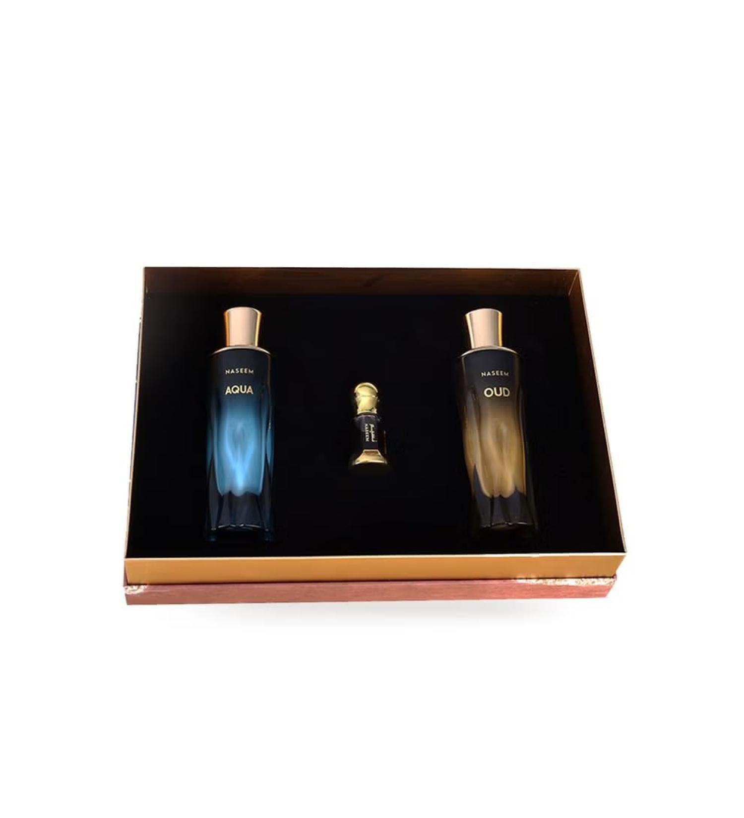 NASEEM Hubbuk Gift Set (3 pcs) - Premium Perfume Collection with Long-Lasting Fragrance Exotic and Multi-Layered Scent for Men and Women Perfect for Every Occasion Ideal Gift Choice