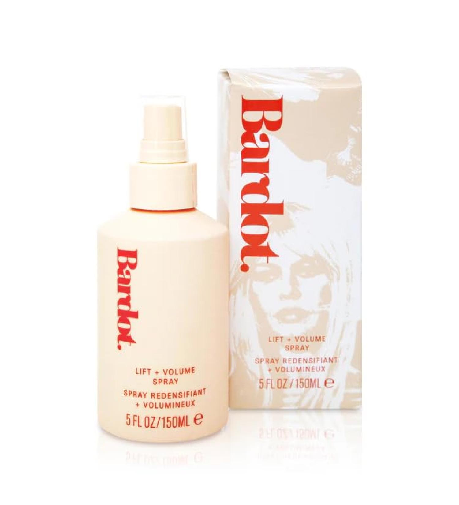 Bardot Lift + Volume Spray 5 Fl Oz Instant Root Lift Texture & Shine Non-Sticky Formula with Baobab & Amino Acids Dramatic Volume Buildable Hold & French Lime Blossom Scent