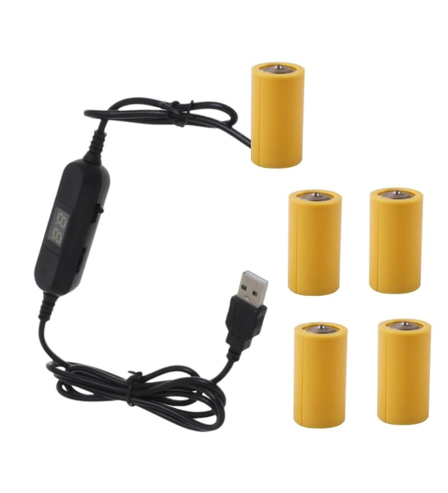 Buy Reusable USB to C Battery with LED Voltmeter - Replace 1-5 Pcs C Batteries | Eco-Friendly Power Solutions - Buy Online on GoSupps.com