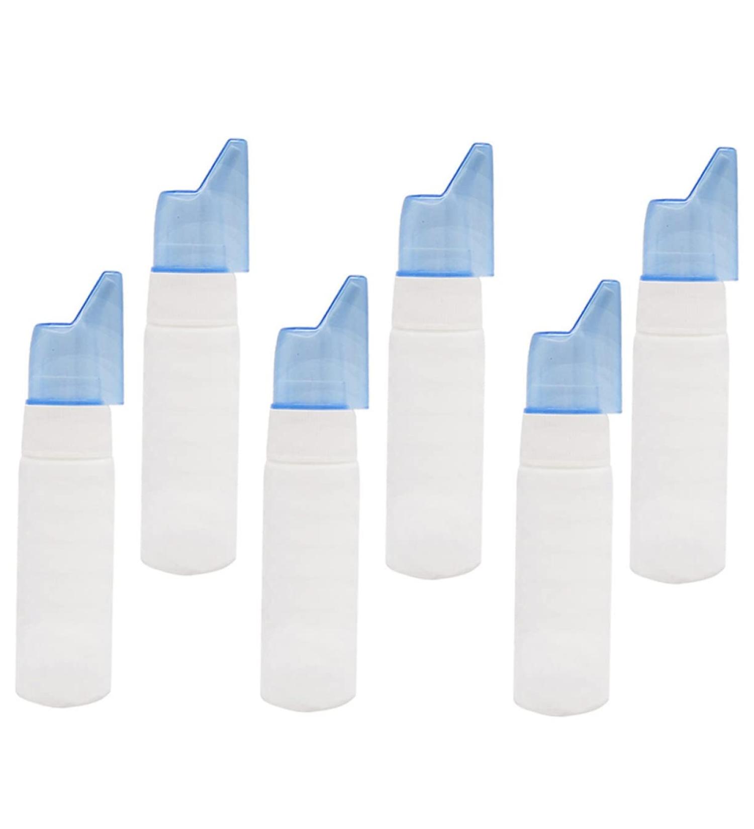 Mikinona 6pcs 70ml Nasal Spray Bottles - Travel-Sized Container for Medications and Cleaning - Empty Bulk Drug Dispenser - Buy Online on GoSupps.com