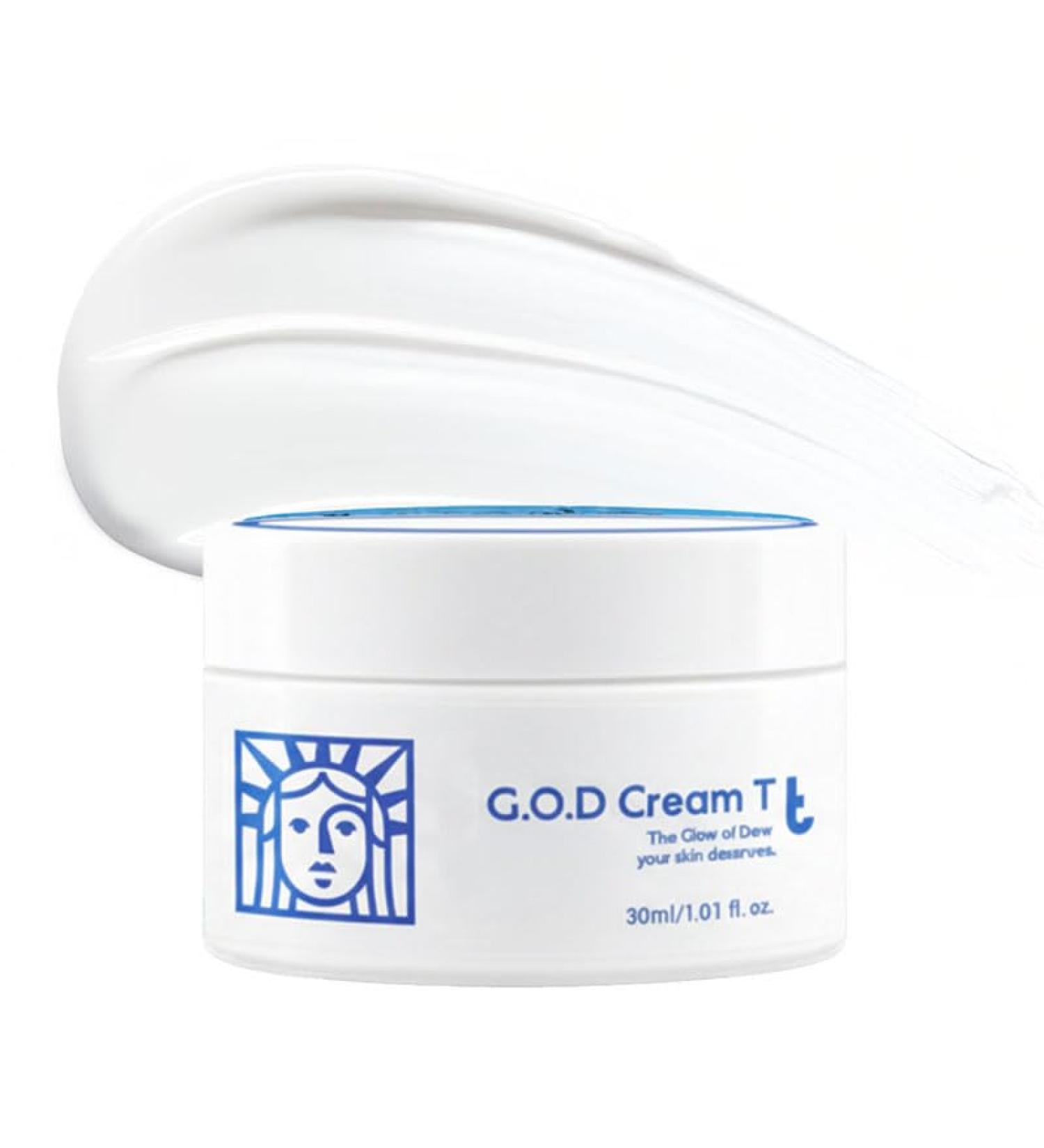 Fromgod -the Glow Of Dew your skin deserves- G.O.D Cream T Hydrating & Calming Face Cream Lightweight Korean Moisturizer for Soft Balanced Skin (30ml/1.01 fl. oz.) - Buy Online on GoSupps.com