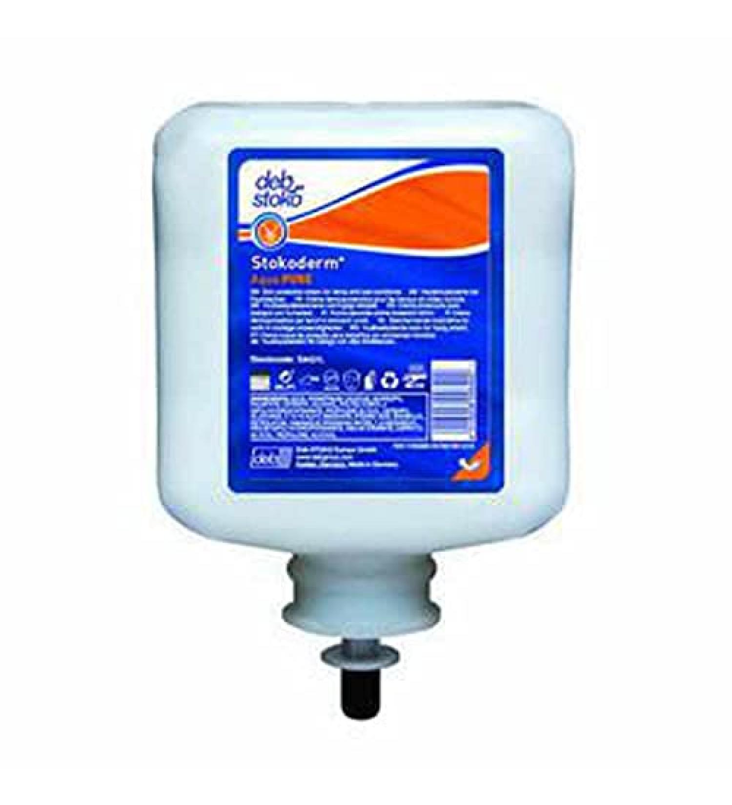 Skin protection cream Stokoderm Aqua PURE 1l unscented white cartridge Stoko