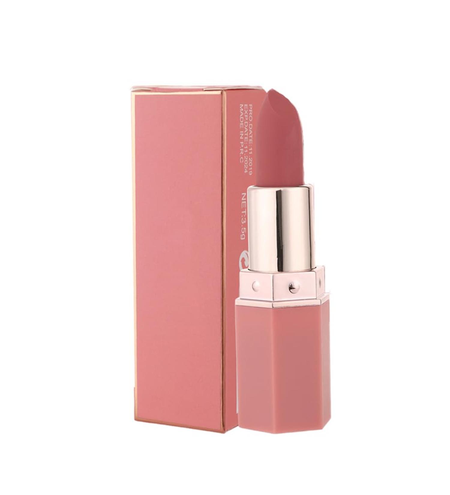 HADAVAKA Matte Moisture Lipstick Matte Lipstick Lasting NonFading Lip Gloss with Velvet Texture Naturalnude Moisturizing Highly Pigmented Pink Lipstick Moisturizing 01 - Buy Online on GoSupps.com
