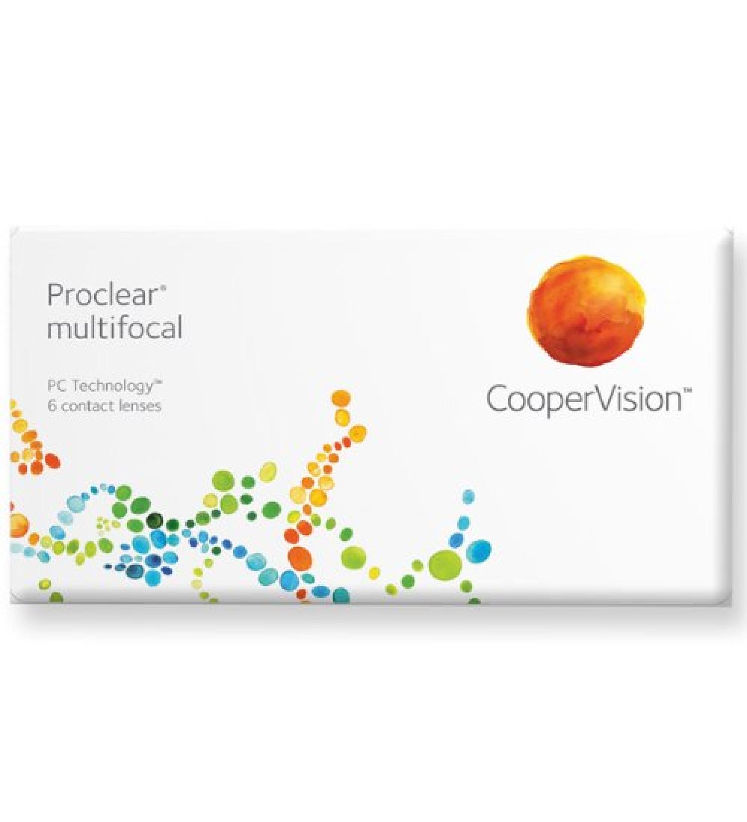 Proclear multifocal progressive monthly soft lenses 6 pieces / BC 8.7 mm / DIA 14.4 / ADD +2.50 N / +1.25 diopters