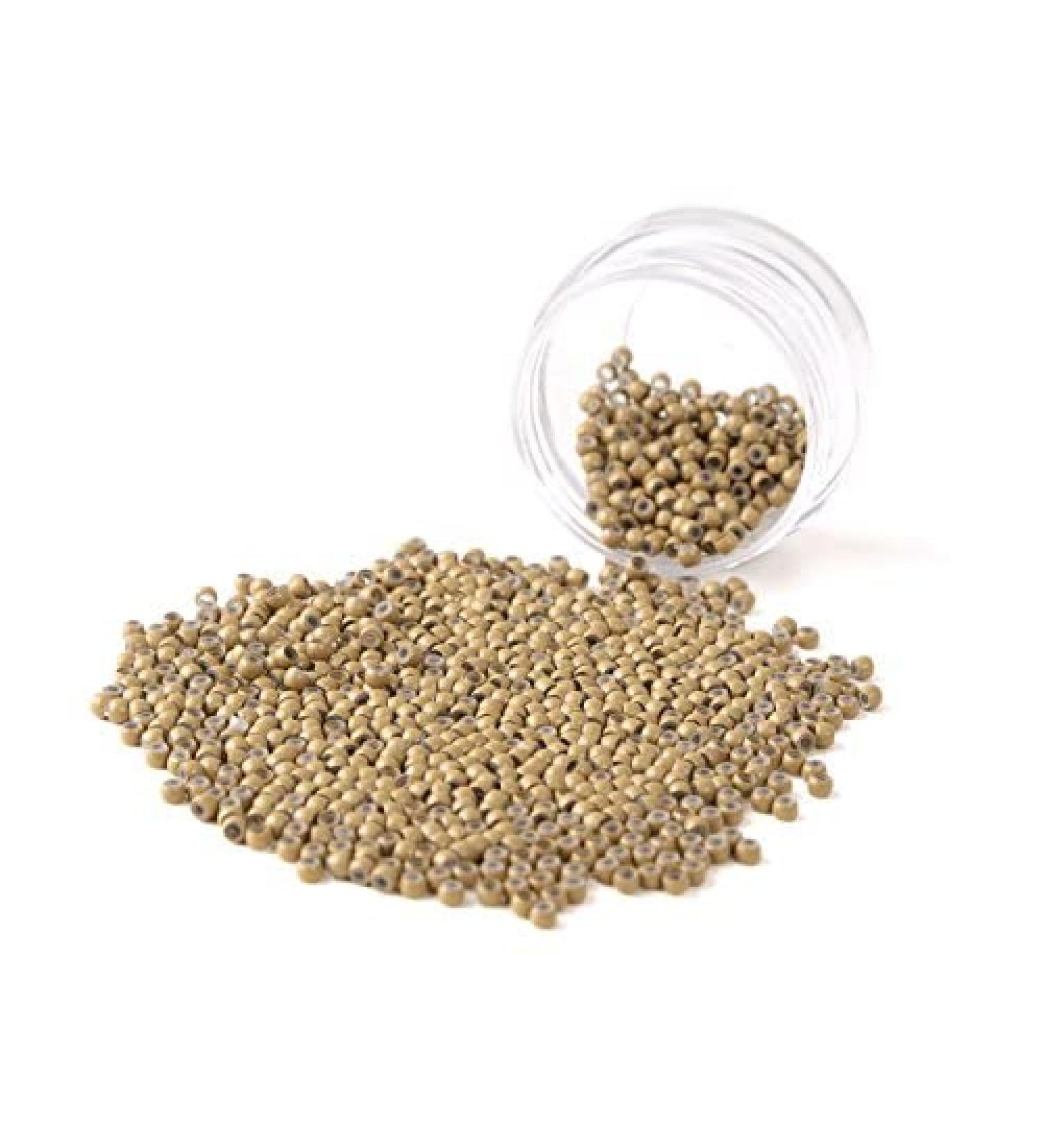 600pcs Light Brown Vlasy Silicone Lined Nano Rings Beads for Nano Tip Hair Extensions - Micro Nano Beads - Pack of 1 - Buy Online on GoSupps.com