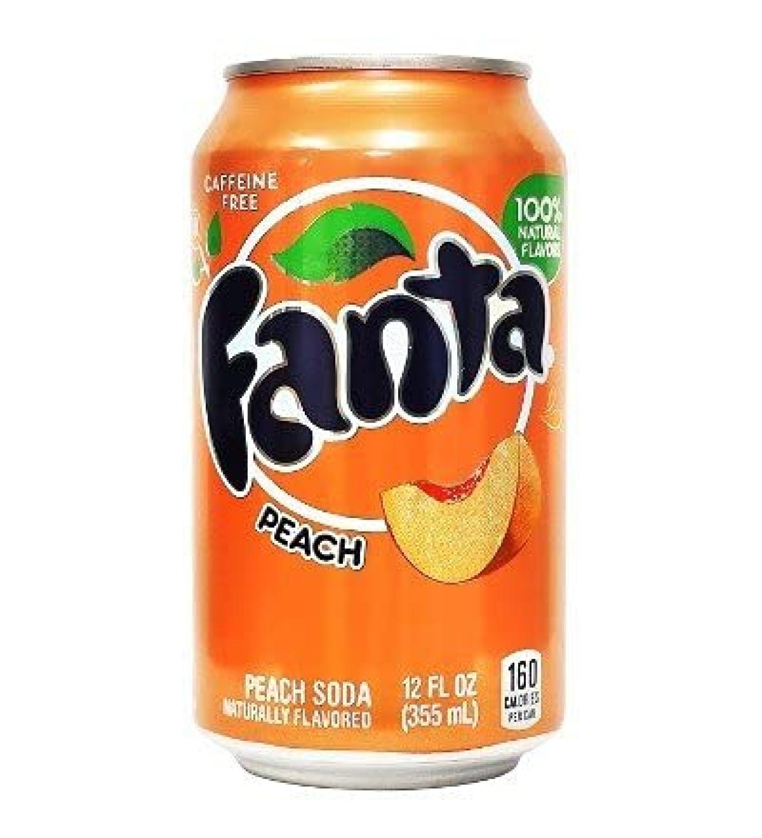 1 x 12 Fanta Peach USA-Import Peach (12 x 0.355L Cans) & FiveStar Free Pen