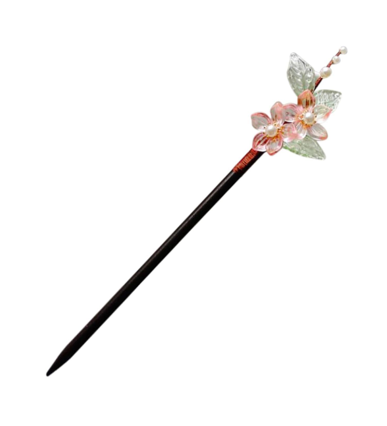 OSALADI 1pc Hanfu Hairpin Wood Japanese Hair Sticks Asian Hair Chopsticks Chinese Hair Stick Floral Hair Fork Hanfu Hair Stick Shawl Pin Chinese Headdress Decor Tassel Bride Charm Ebony - Buy Online on GoSupps.com