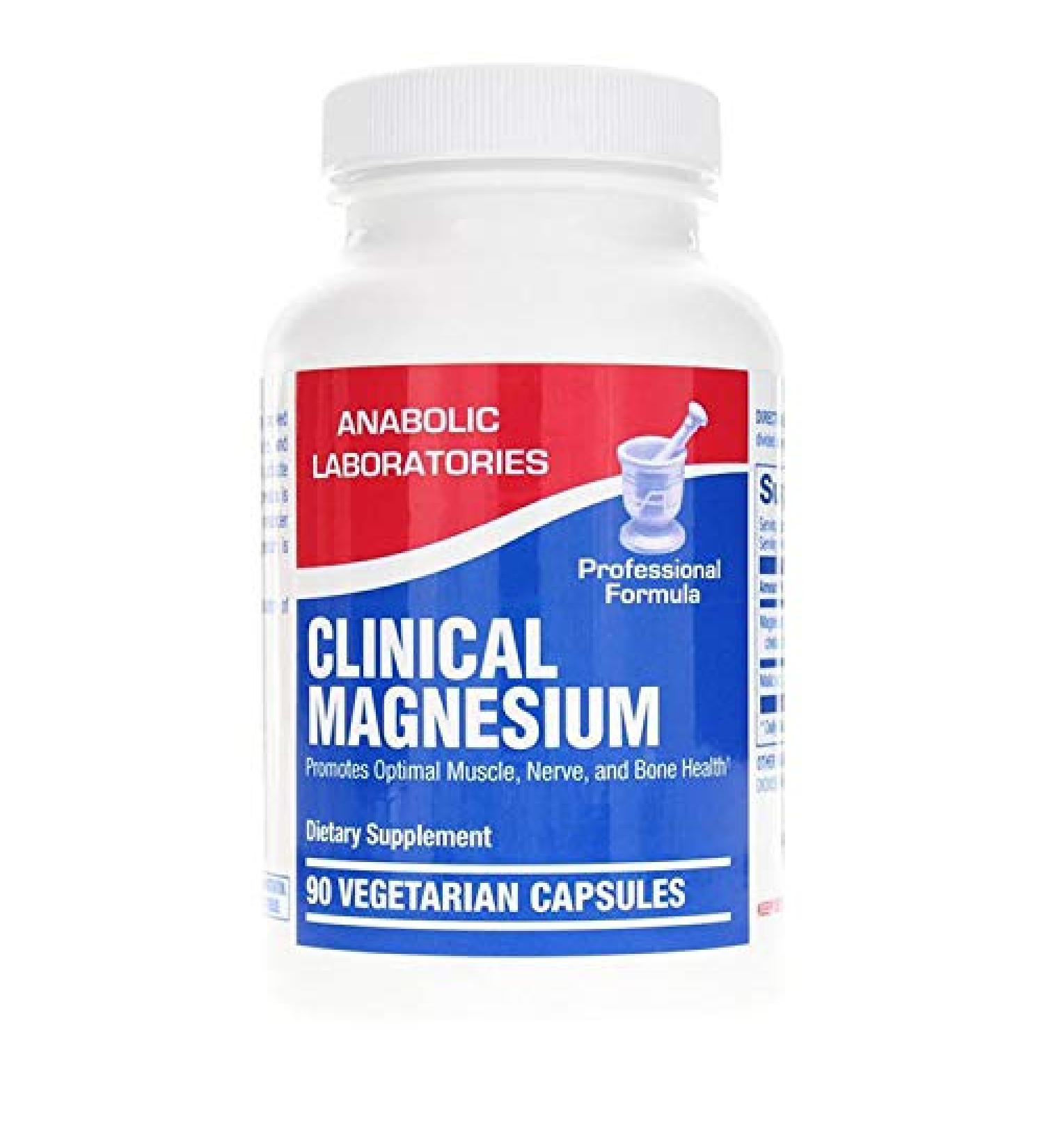 Anabolic Laboratories Clinical Magnesium 90 Vegetarian Capsules - Pure and Potent Supplement - Buy Online on GoSupps.com