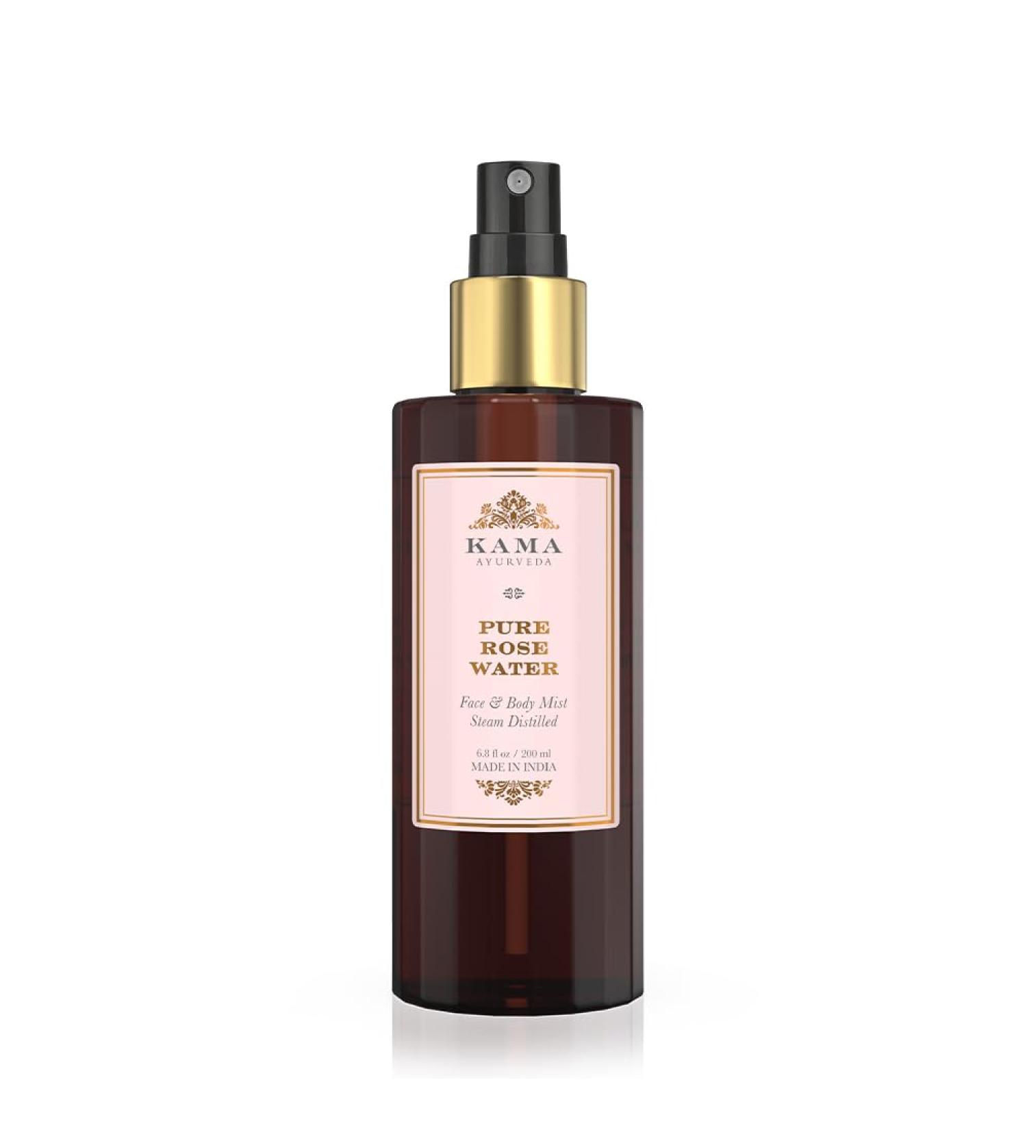 Kama Ayurveda Pure Rose Water Face and Body Mist - 200ml | Natural Hydrating Mist for Glow & Refreshment - Buy Online on GoSupps.com