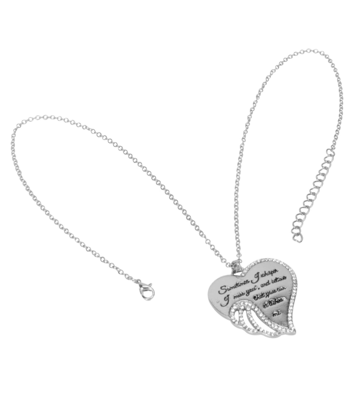 VALICLUD 1pc Diamond Letter Heart Necklace Necklaces Neck Hanging Pendant Creative Necklace Vintage Miss - Buy Online on GoSupps.com