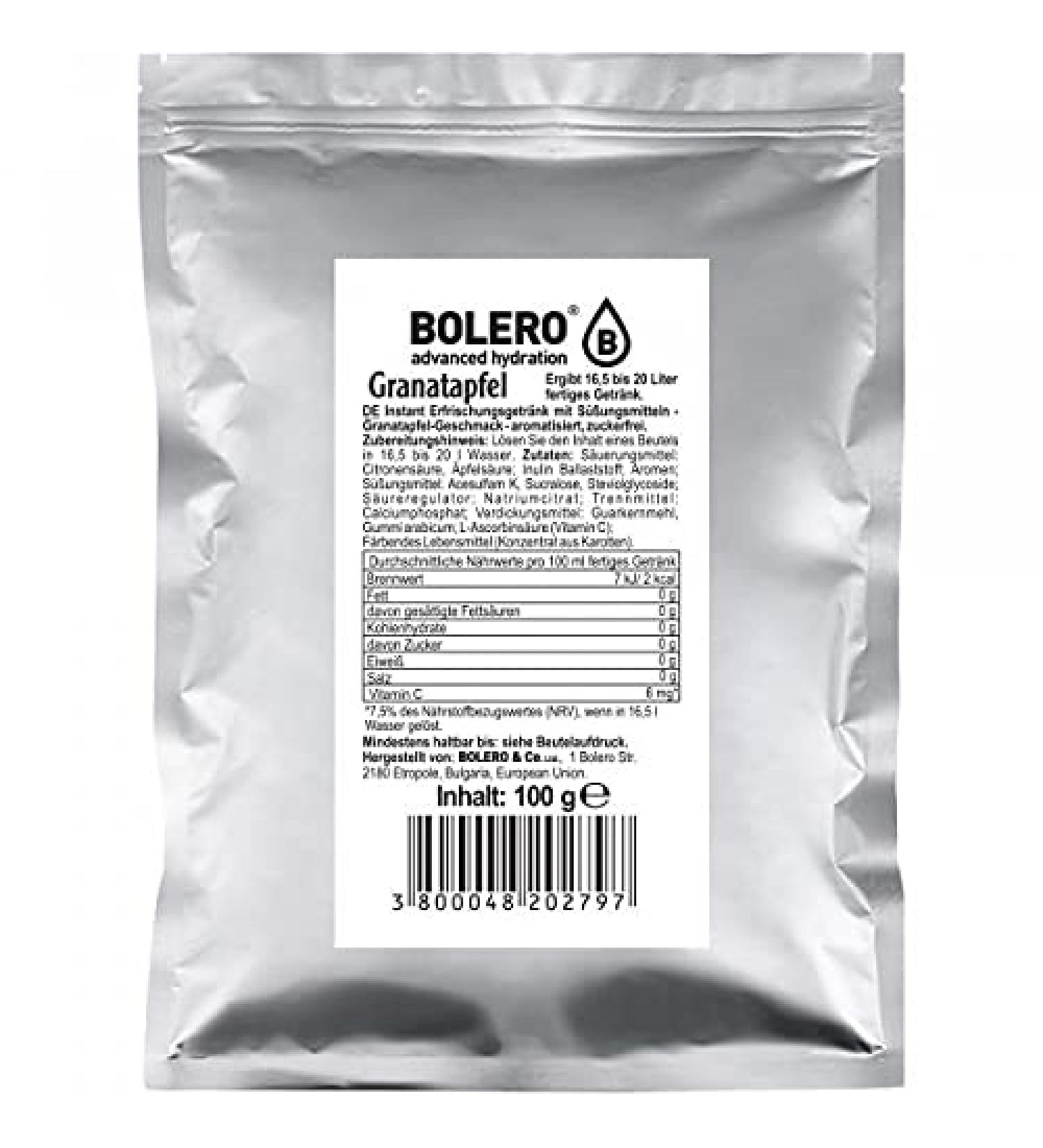 Bolero Drink - Pomegranate with Stevia - 100g bag