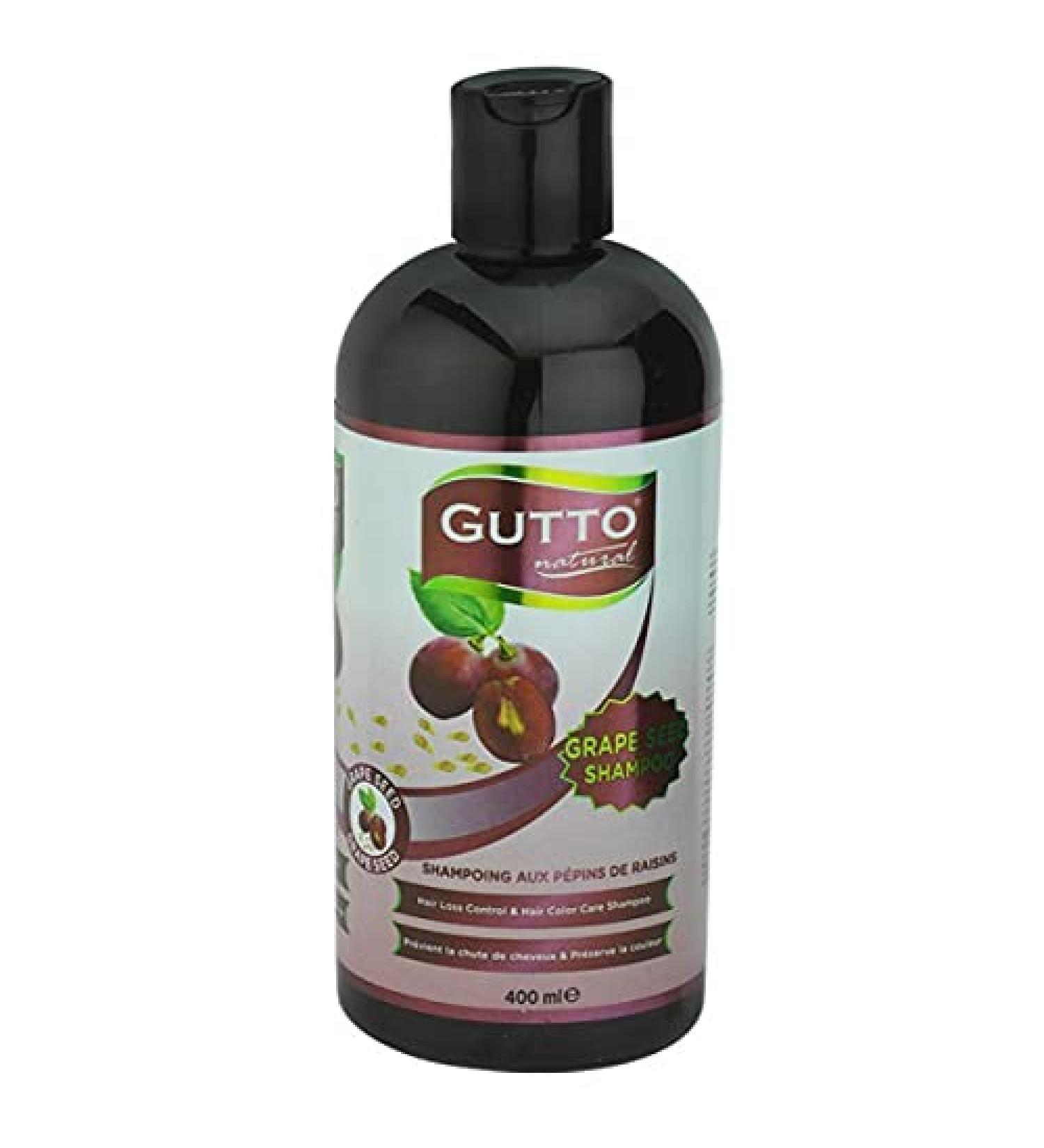 Gutto Natural Gutto shampoo with grape grains prevents hair loss and preserves color - Buy Online on GoSupps.com