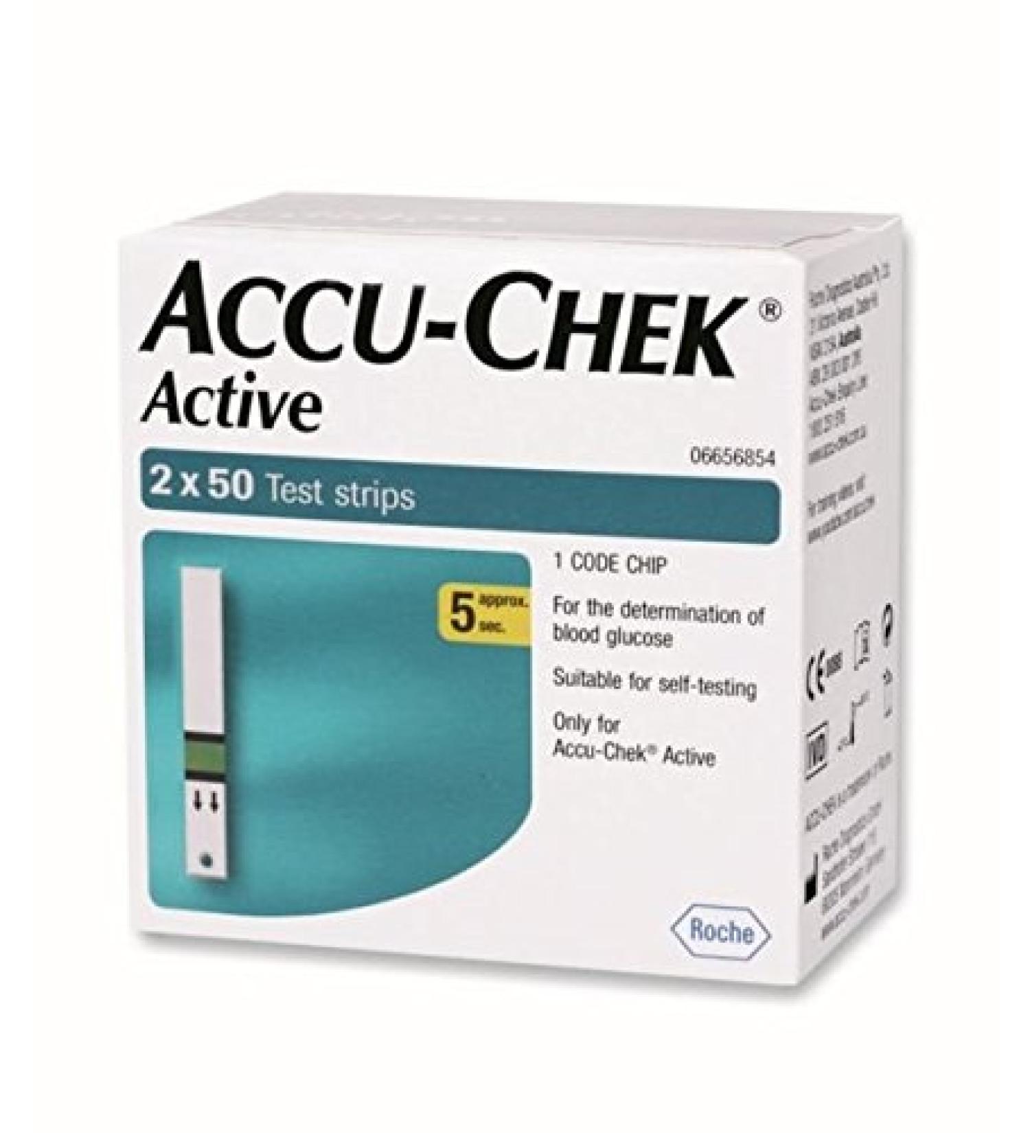 Accu-Chek Active 100 Test Strips with 1 Code Chip