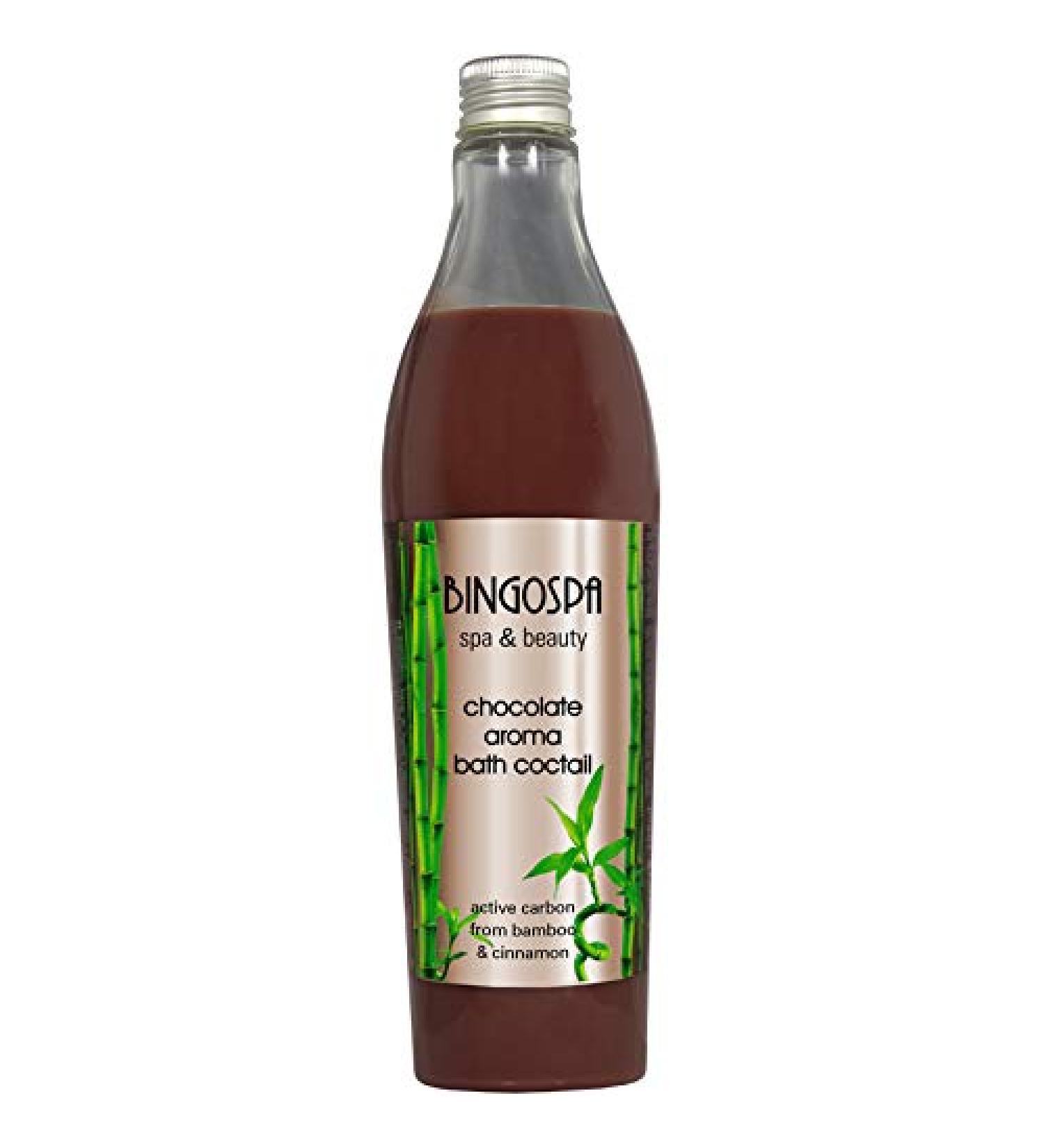 Bingospa Spa & Beauty chocolate pool with activated carbon for skin care.Skin nutrition hyperpigmentation and acne points relaxation and relax home spa - 400ml