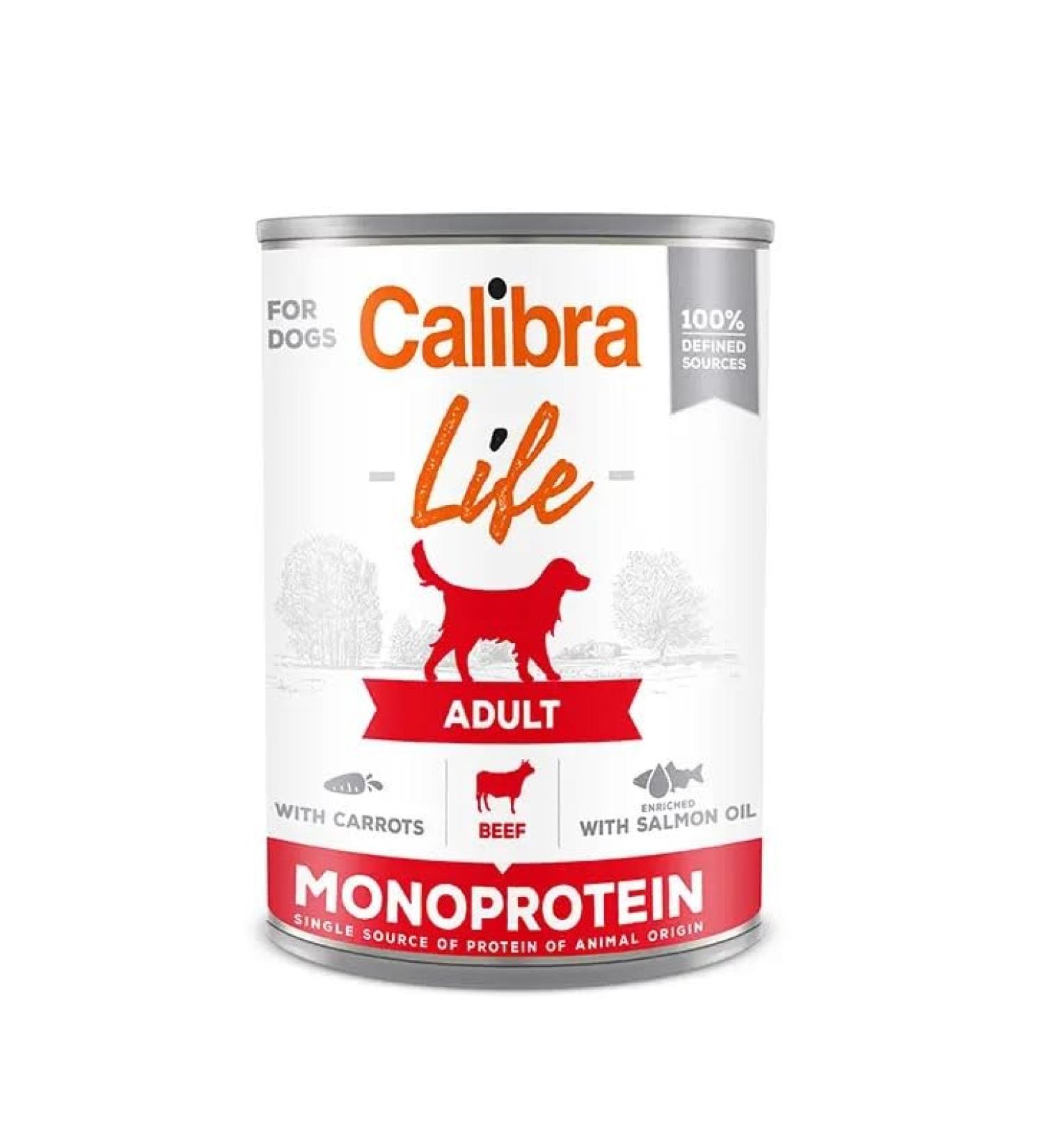 CALIBRA Dog Life Adult Beef Can with Carrots 6 x 400g