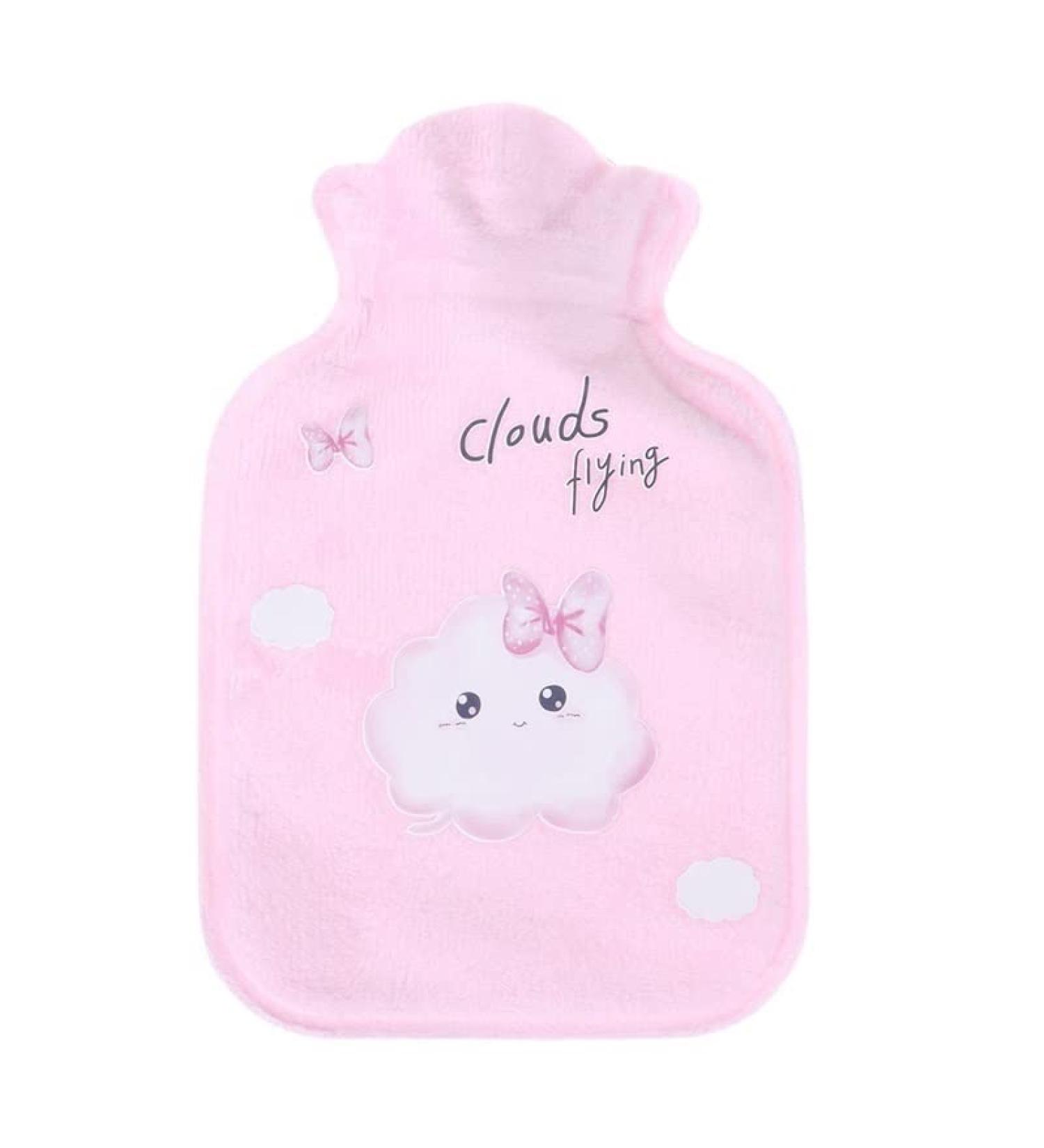 MAIES Cute Cartoon Hot Water Bottle - Large Plush Cloth Rubber Bag for Safe Warmth & Relaxation | International Shipping - Buy Online on GoSupps.com