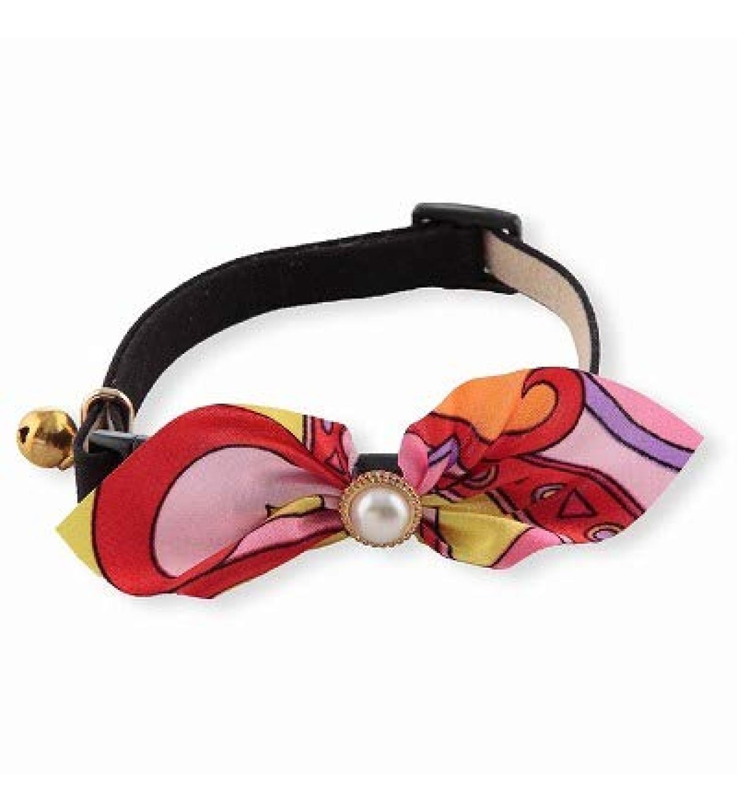 Elegant Pink Ascot Cat Collar - Stylish and Comfortable - Buy Online on GoSupps.com