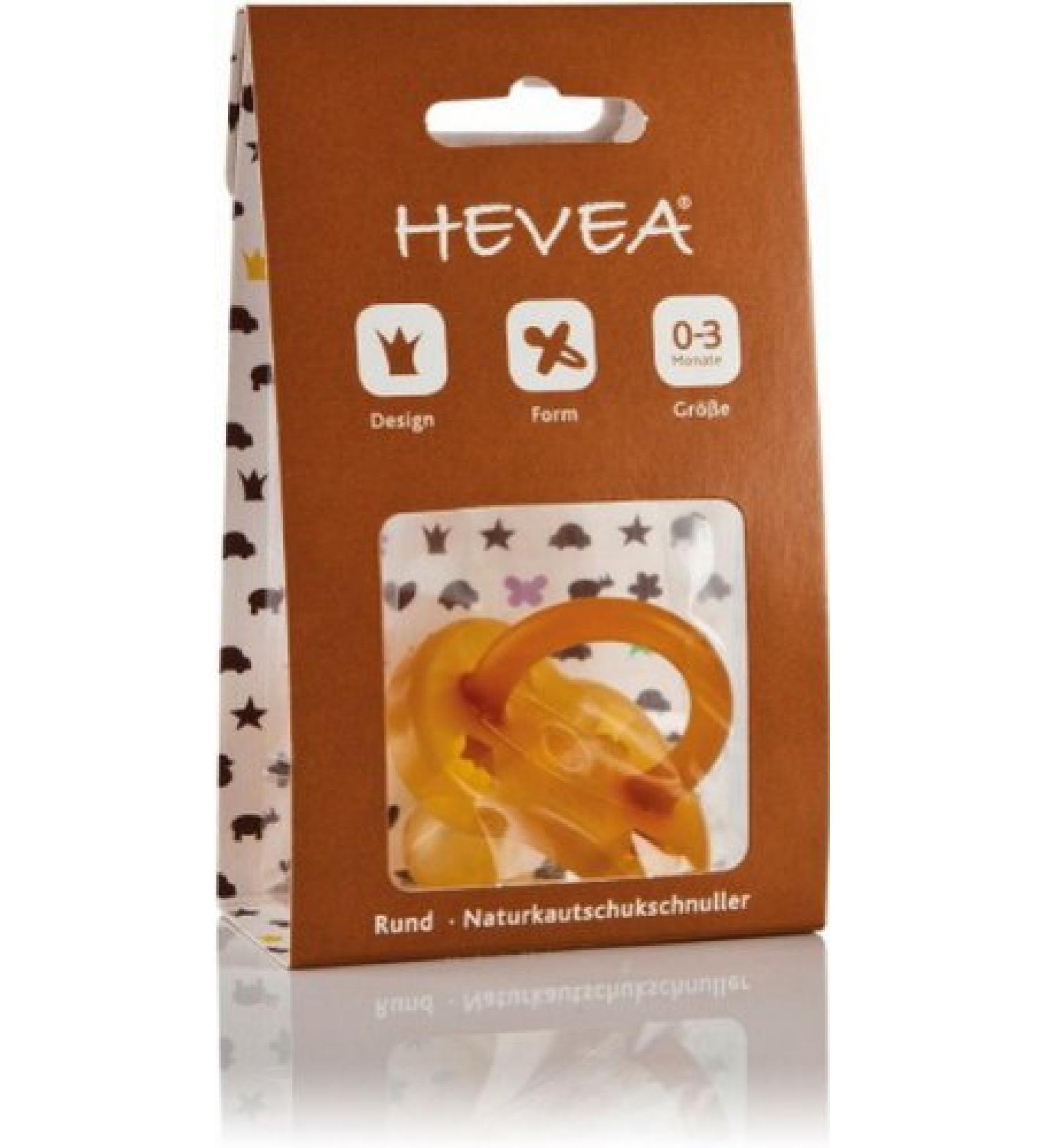 Pacifier Hevea Crown 0-3 months (round) 1 piece