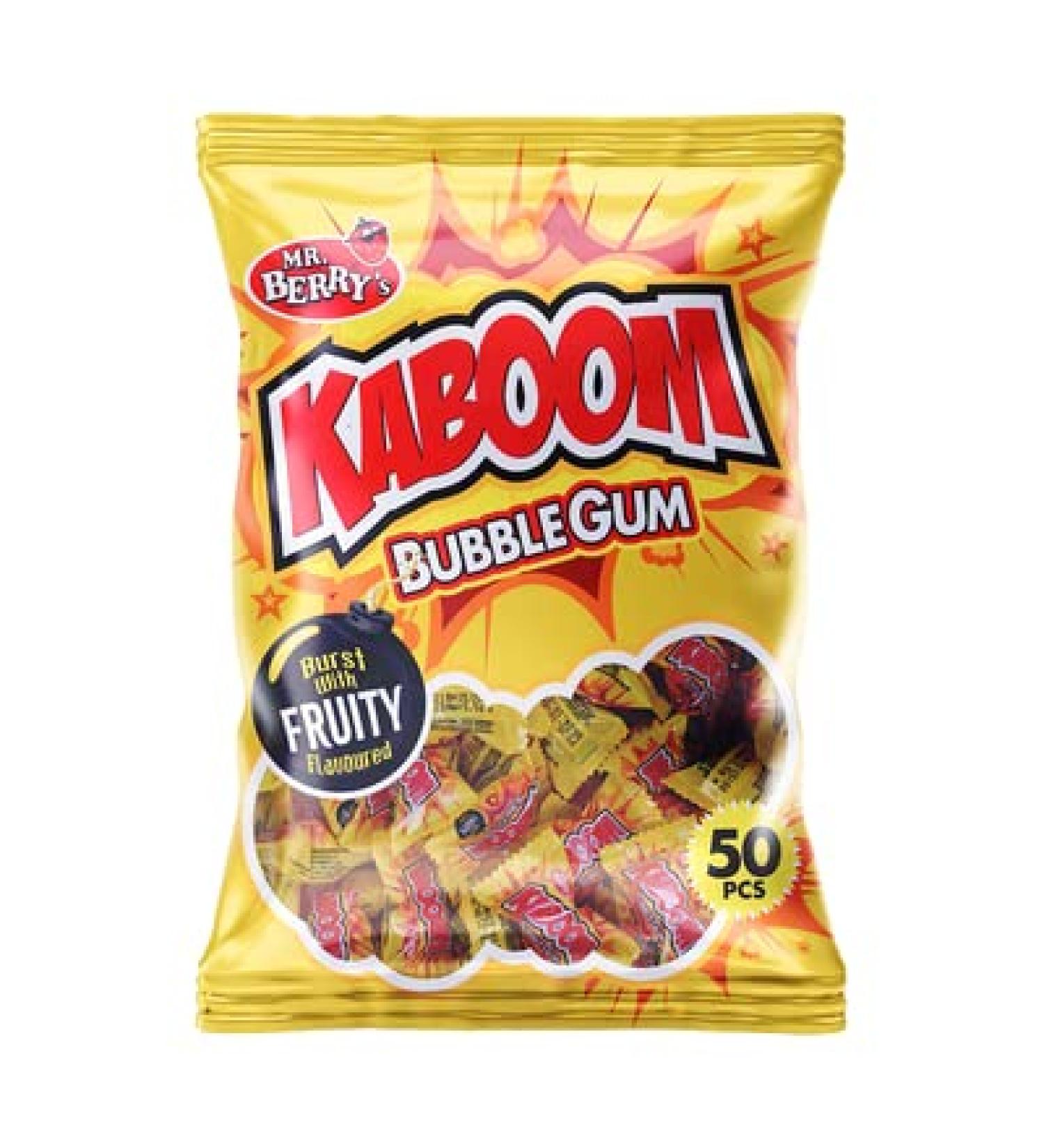 Mr. Berry's KABOOM Bubble Gum Burst with Fruity Flavour 50 pcs (Kenyan)