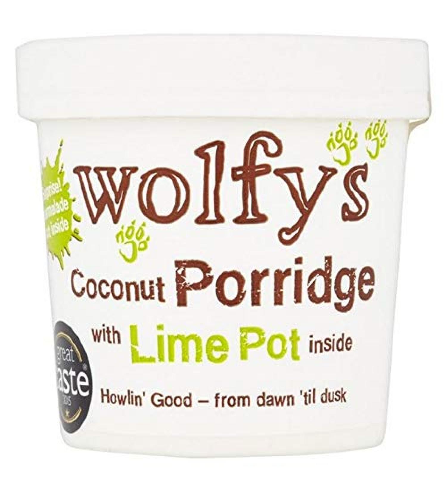 4X Wolfy's Coconut & Lime Porridge Pot 110g