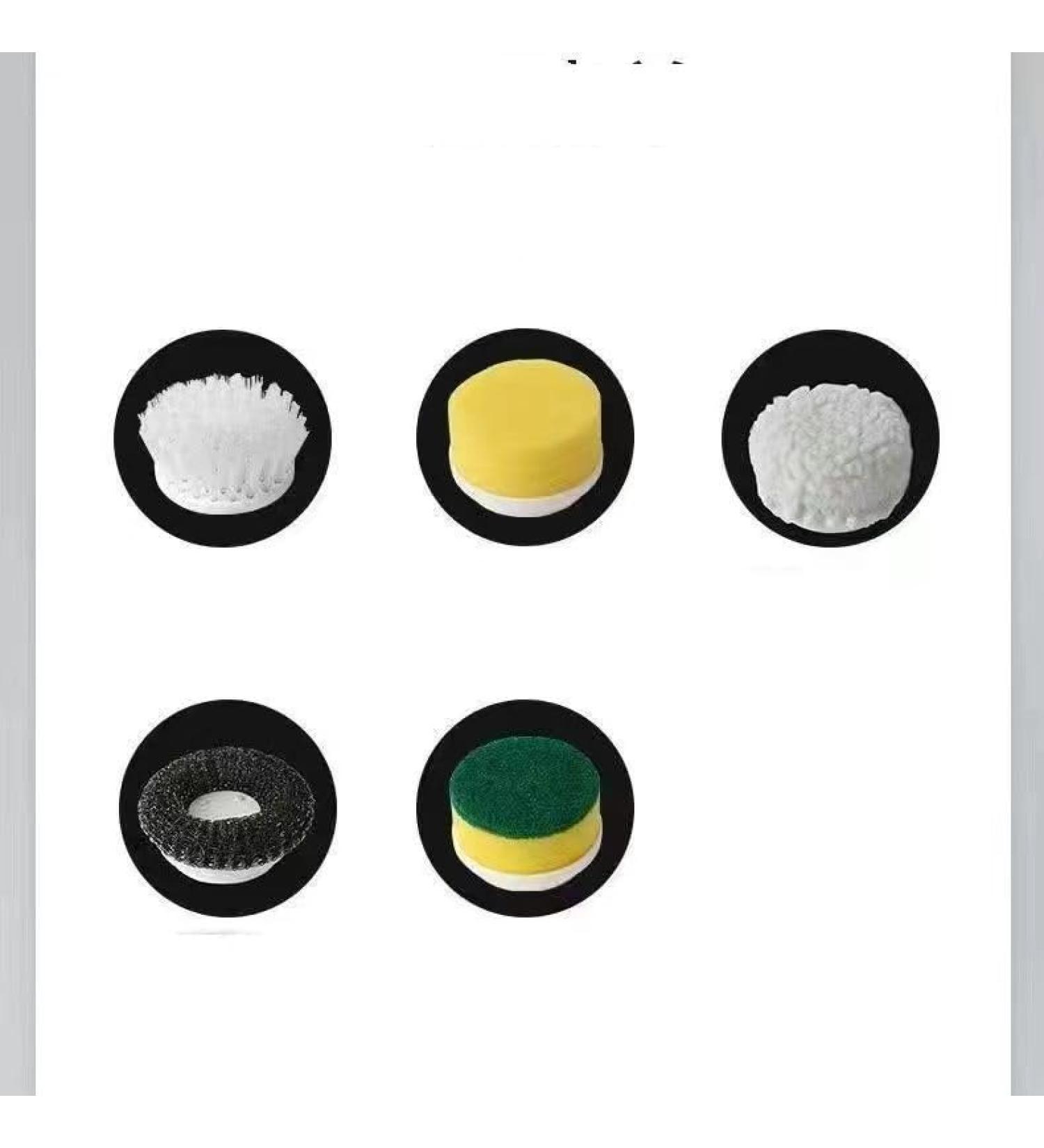 Household Electric Cleaning Brush Handheld Wireless Multi-Function Electric Small Brush Kitchen and Bathroom Pot Cleaning Tool 9-Piece Set Brush Head 5 pack - Buy Online on GoSupps.com