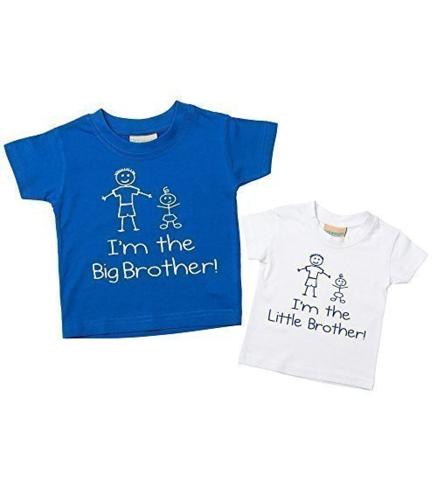 60 Second Makeover Limited I'm The Big Brother I'm The Little Brother Tshirt Set Blue