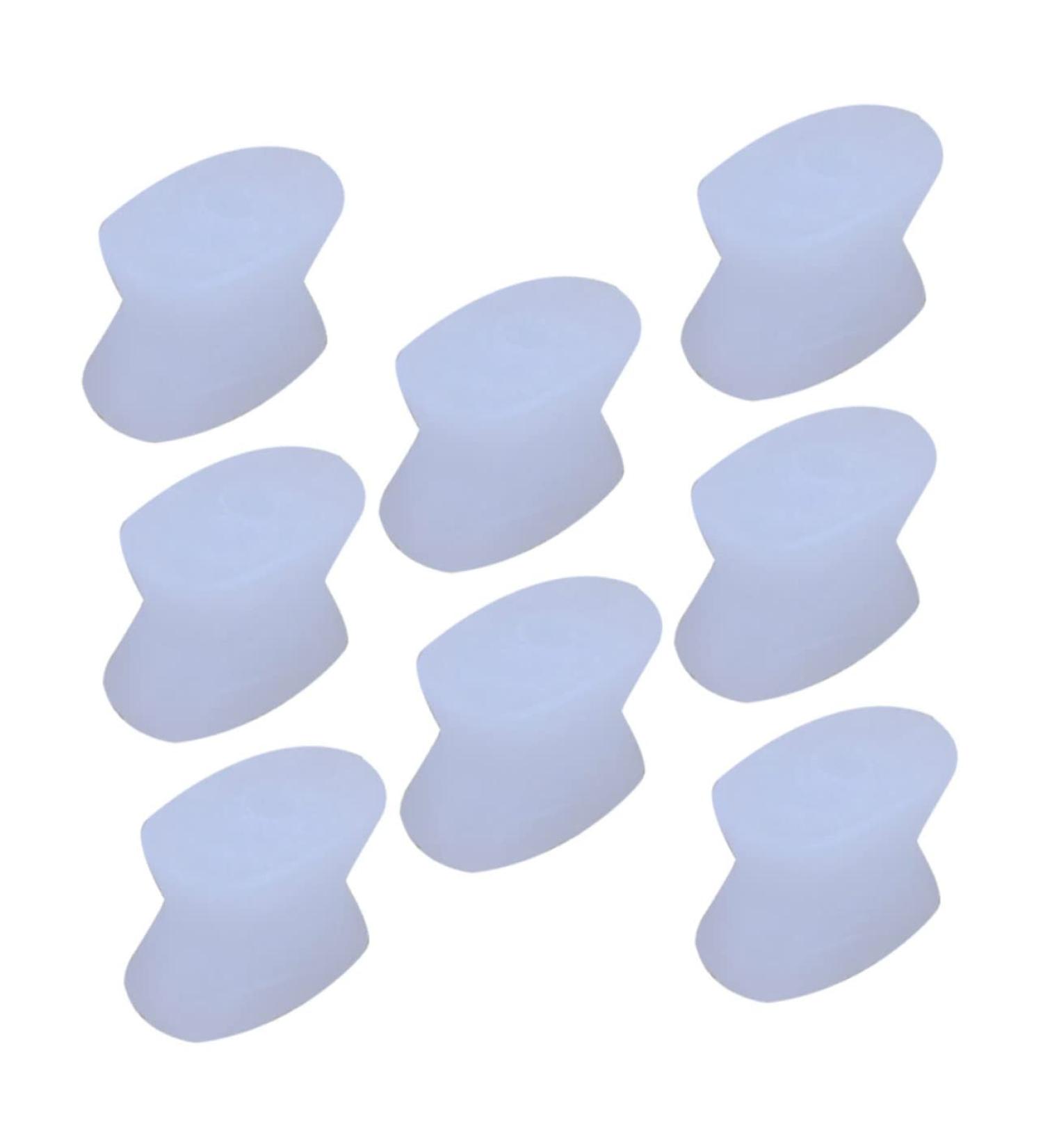 Hallux Valgus 8pcs Silicone Separator Cushion Night Splint - Big Joint Protector for Bunion, Foot Thumb Orthotics - Buy Online on GoSupps.com