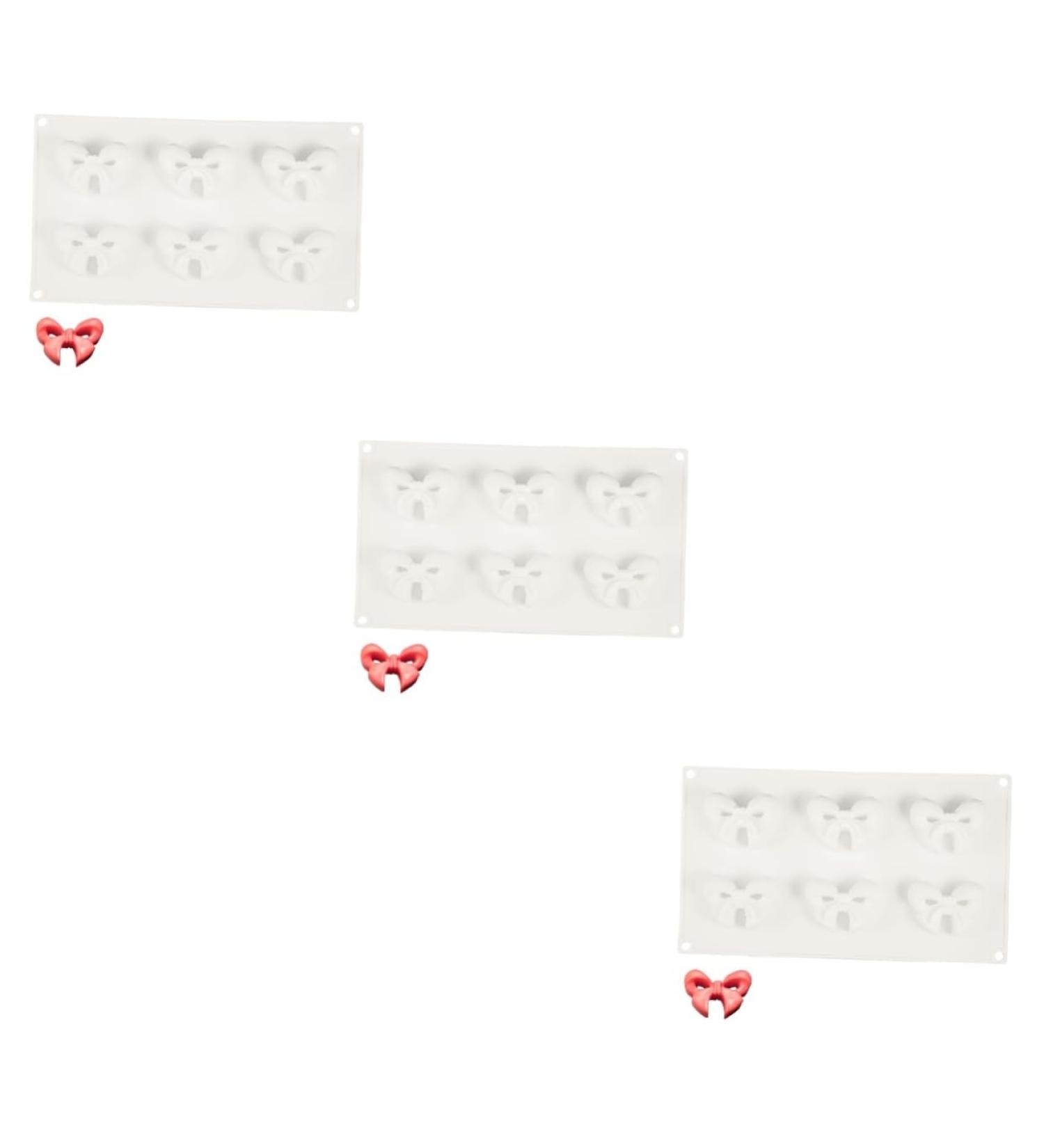Ciieeo 3pcs Butterfly Fondant Silicone Popsicle Silicone Candy Molds Mini Bow Mold Pastry Molds Supple Cookie Mold Ice Cream Moulds Silicone Cakesicle Molds Chocolate Silica Gel Candle 29X17CMx3pcs White2x3pcs - Buy Online on GoSupps.com