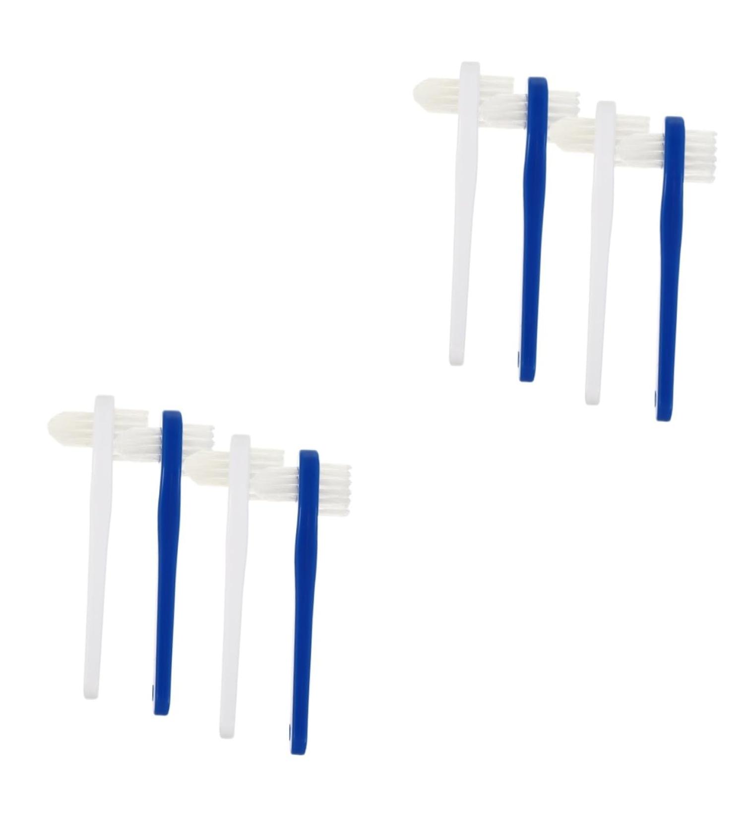 Minkissy 8 Pack Double-Headed Cleaning Brushes for Prosthesis Care - Portable Household Tools for Effective Oral Hygiene - Buy Online on GoSupps.com