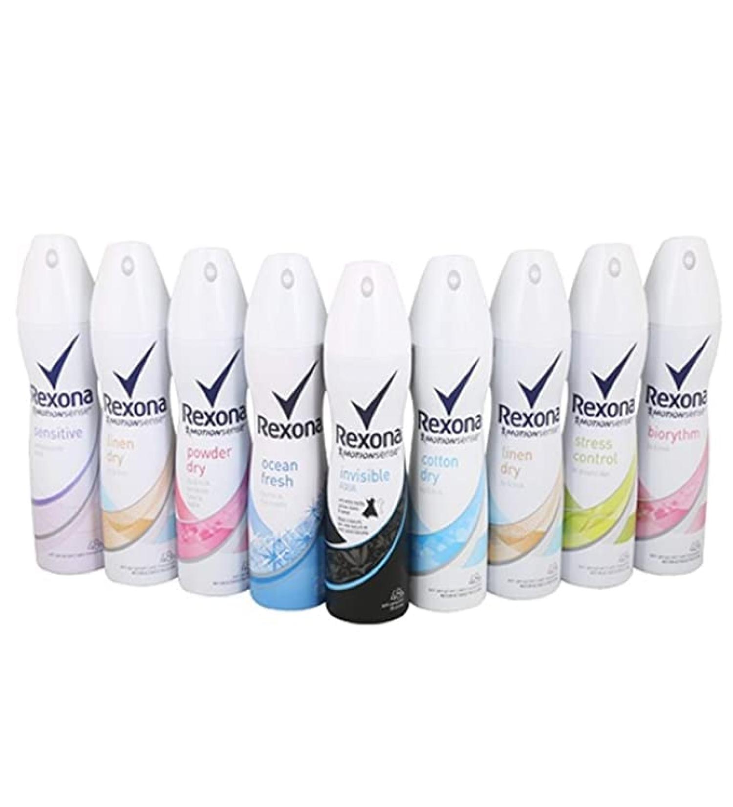 Rexona Body Spray Anti-Perspirant (12X 200 ml/6.67 oz  Mix within the available kinds)