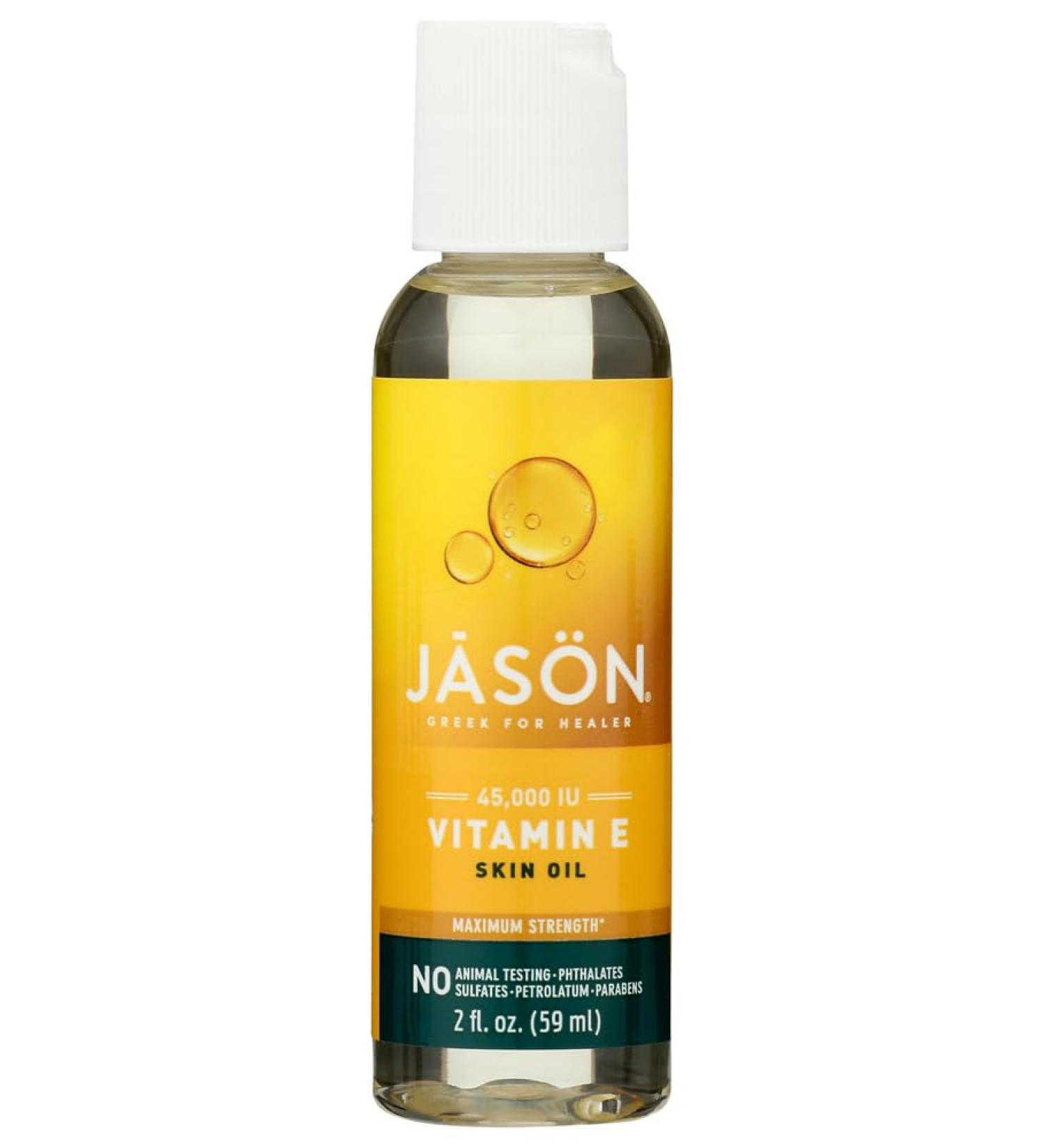 Jason Skin Care Vitamin E Oil 45 000 I.U. 2 fl. oz. Pure & Natural Beauty Oils (a) - 2pc - Buy Online on GoSupps.com