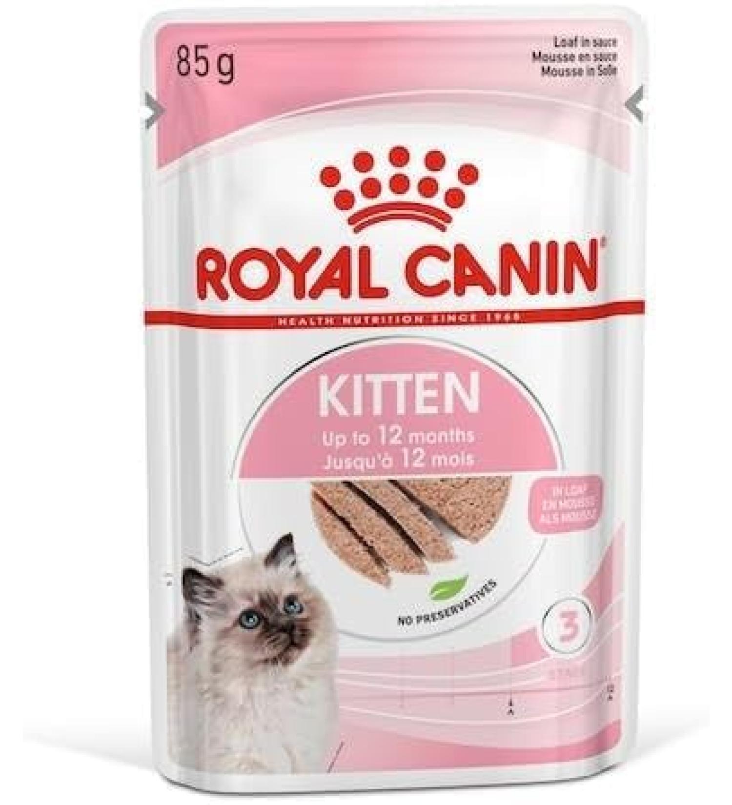Royal Canin Kitten in Loaf Wet Food 85g (Pack of 24) - Buy Online on GoSupps.com