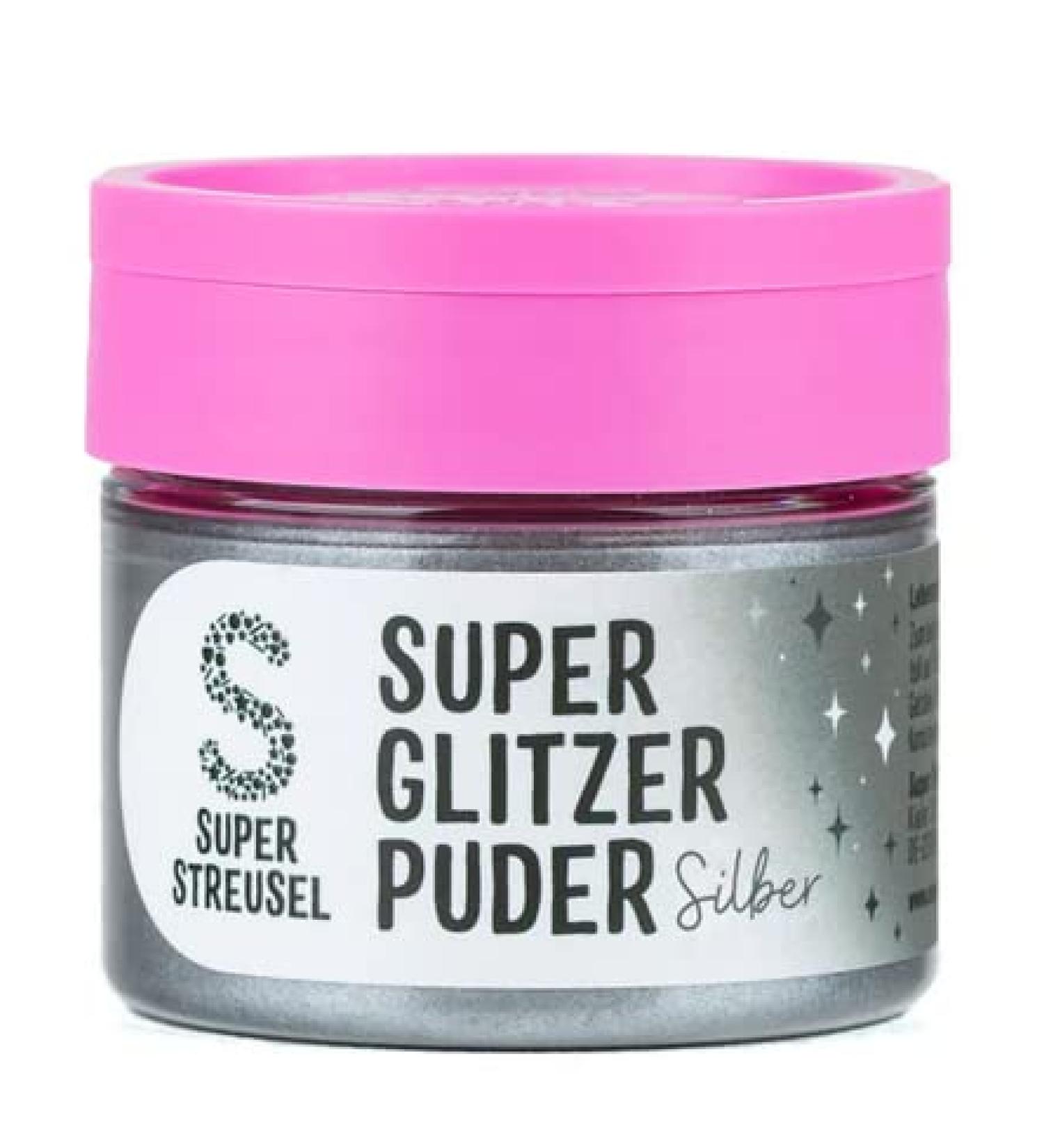 Premium Silver Edible Glitter Powder | Super Sprinkle for Drinks & Cakes | Non-Toxic Cake Decoration & Party Supplies - Buy Online on GoSupps.com