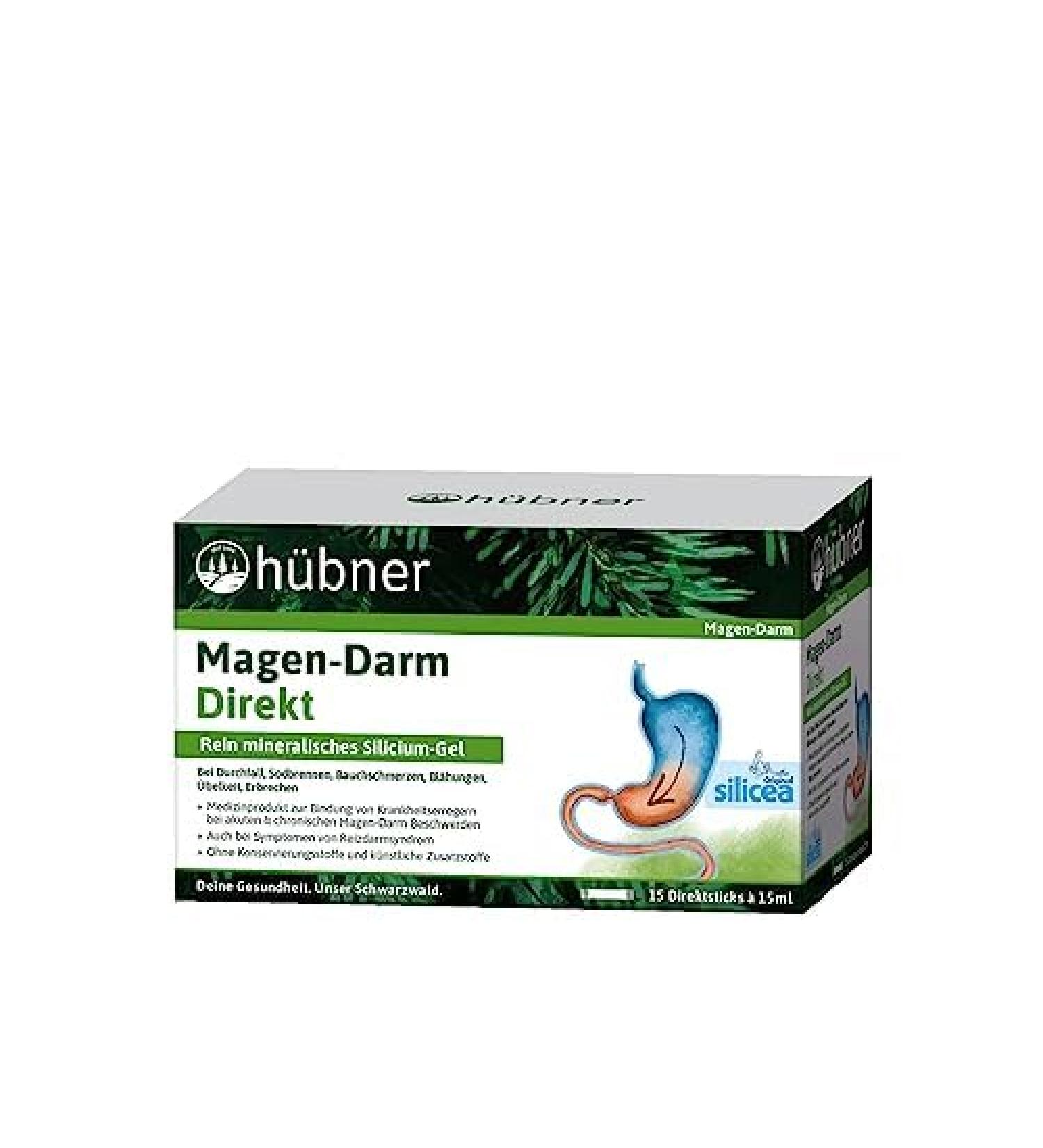 H bner - gastrointestinal direct - silicon (silica gel) practical direct sticks free of gluten lactose yeast vegan and without additives