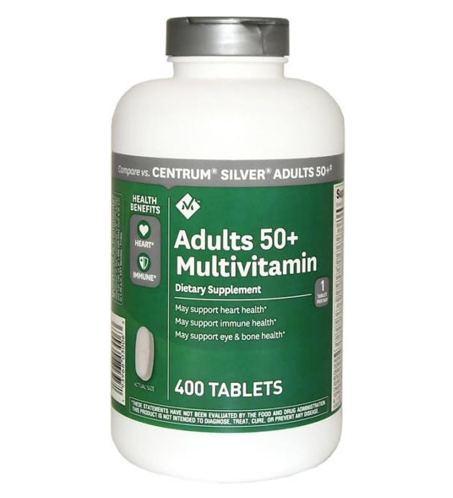 Member's Mark Adults 50+ Multivitamin Dietary Supplement Heart and Immune Health (400 ct.)