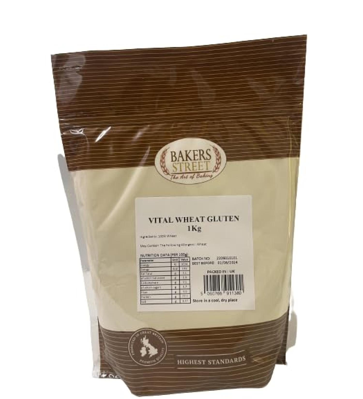 Bakers Street | Vital Wheat Gluten Flour 5X1Kg (5Kg) | Premium Quality | Prefect for Bread & Bakery - Buy Online on GoSupps.com