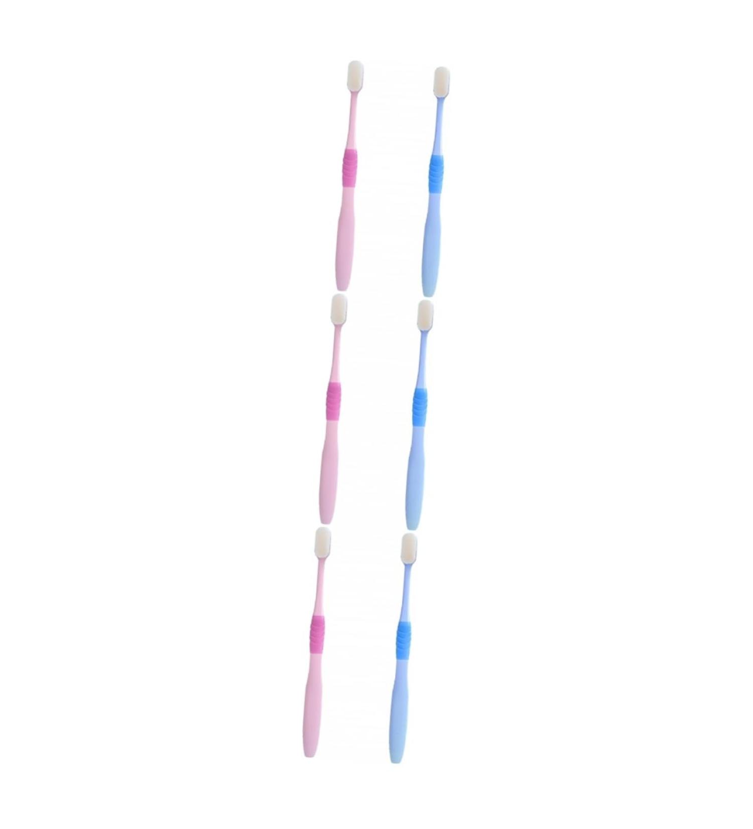 Angoily 6 Pcs Soft Toothbrush Set - Gentle Gum Care for Adults | Ultra Soft Rubber Toothbrushes for Ultimate Comfort - Buy Online on GoSupps.com