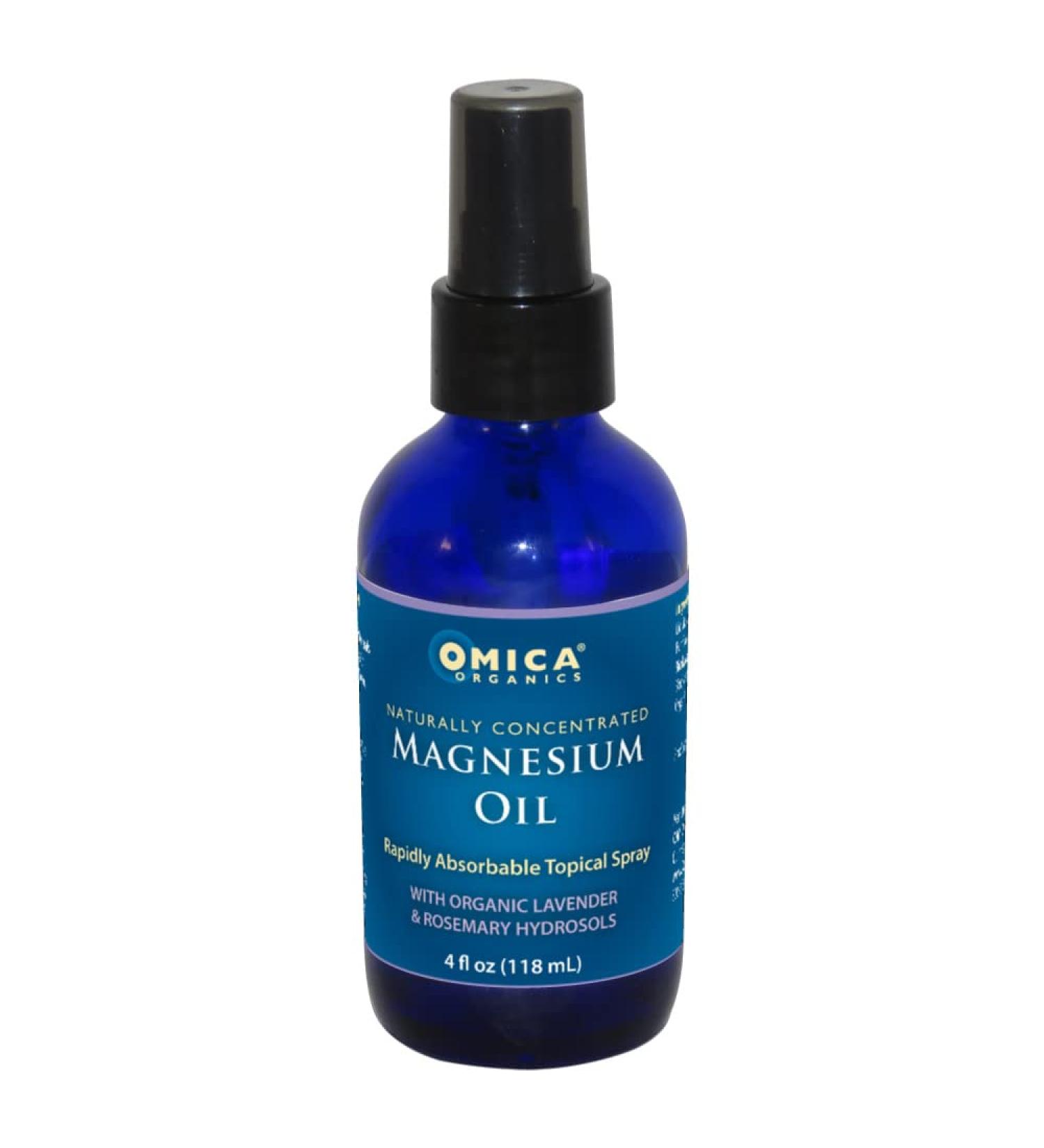 Magnesium Oil Topical Spray with Biodynamic Lavender and Rosemary Hydrosols (4 Oz) - Buy Online on GoSupps.com