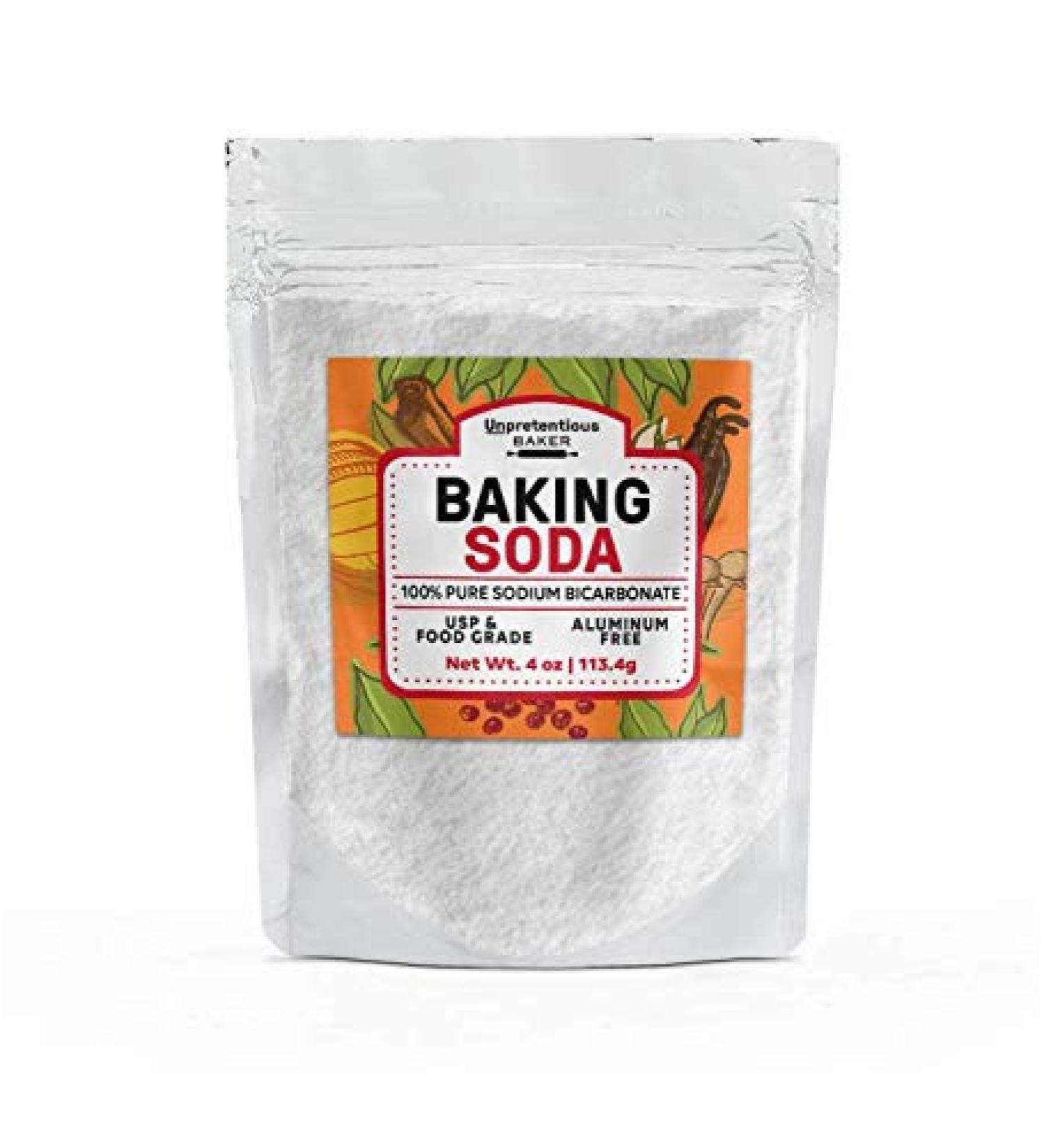 Unpretentious Baker Baking Soda 4 oz. - Non-GMO Leavening Agent for Baking & Cooking - Buy Online on GoSupps.com