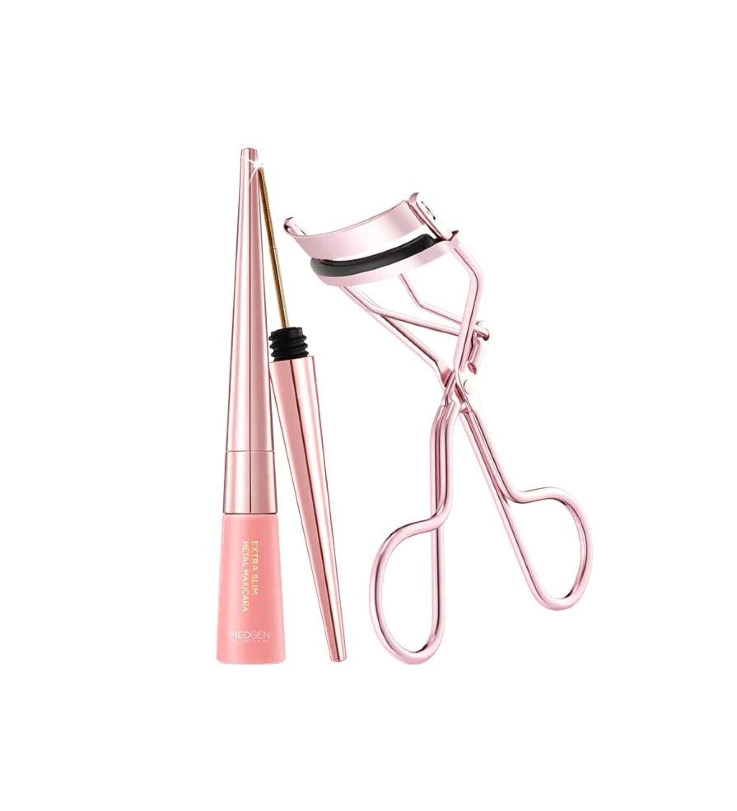 NEOGENDERMALOGY Extra Slim Metal Maxicara & Pink Metal Lash Curler Set - International Shipping Available - Buy Online on GoSupps.com