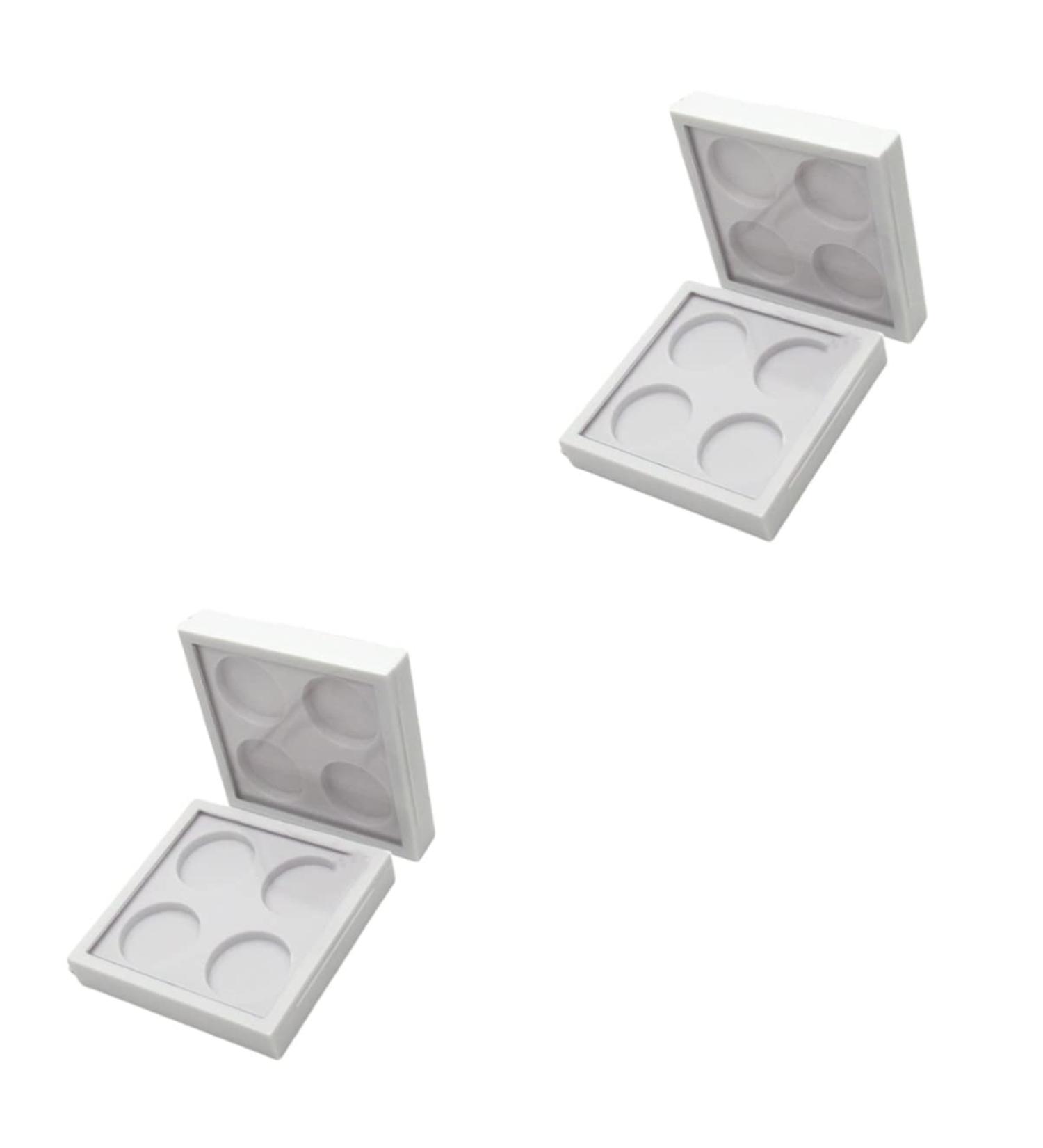 FOMIYES 4 Pcs 4 White Eyeshadow Cosmetic Sample Containers Lipstick Case Eye Shadow Box Make up Empty Box 1 count (Pack of 1) Whitex2pcs - Buy Online on GoSupps.com