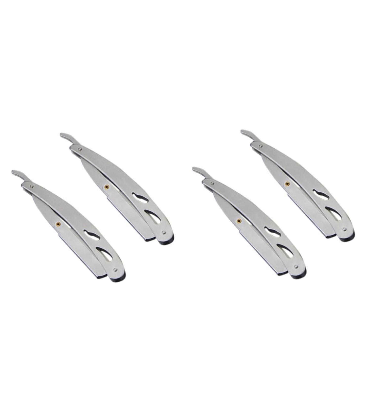 Zerodeko Vintage Razor Holder Set - 4 Premium Stainless Steel Holders for Men | Classic Old-Fashioned Design - Buy Online on GoSupps.com
